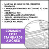 Second Grade Editable Report Card Templates Common Core Standards Based - Hot Chocolate Teachables