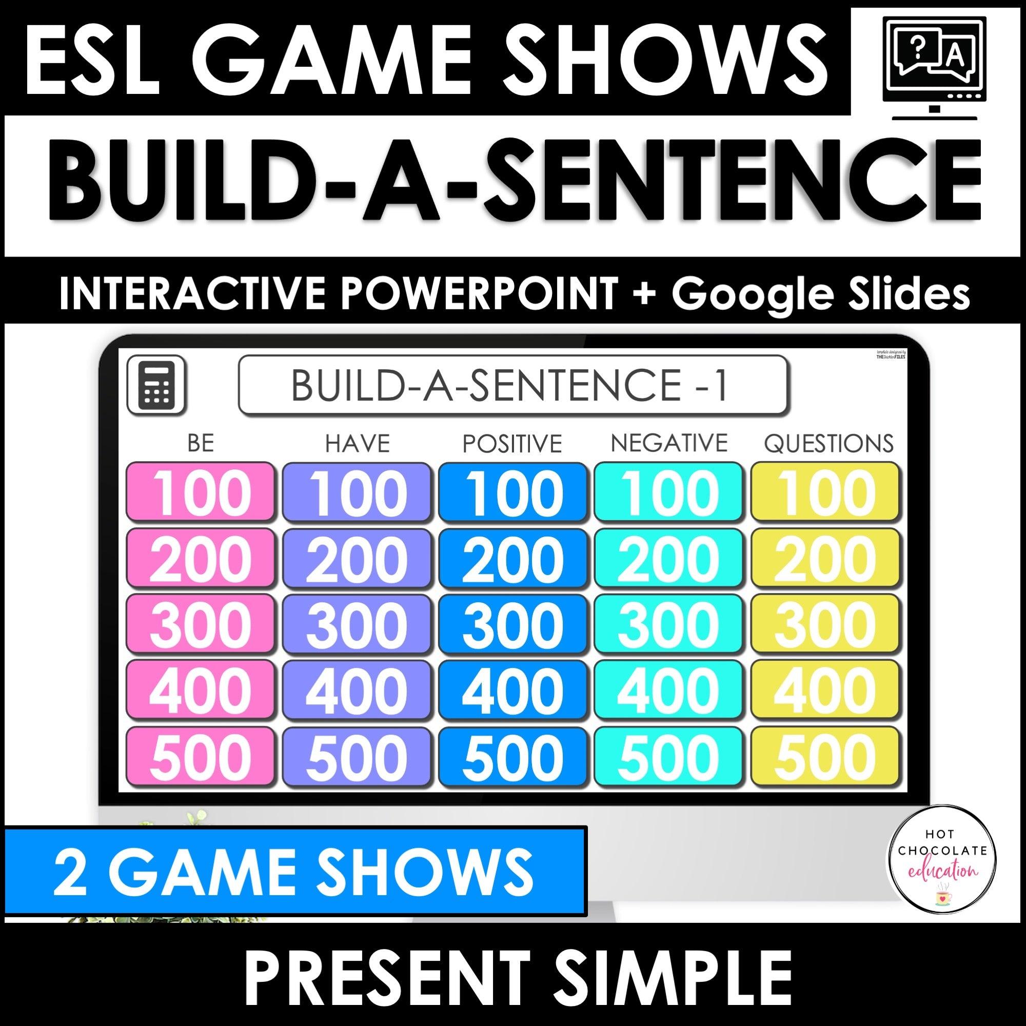 Mixed Up Sentences Game Show - Word Order & Questions