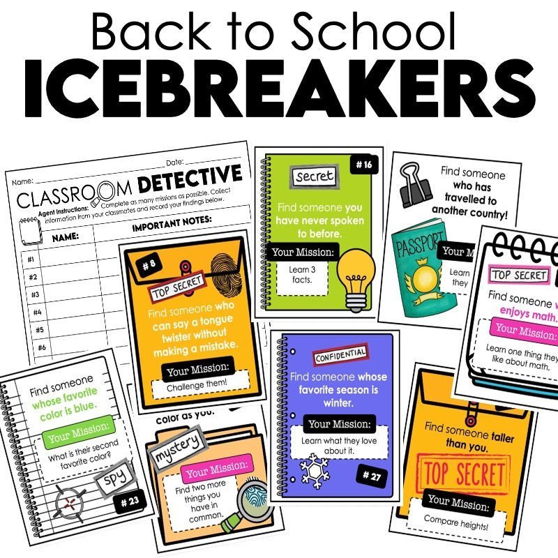 5 Back to School Icebreaker Activities for Building Classroom Community - Hot Chocolate Teachables