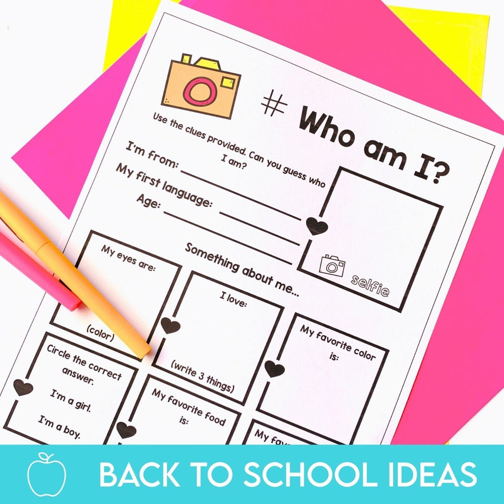 5 Easy Activities For The First Week For The First Week Back To School