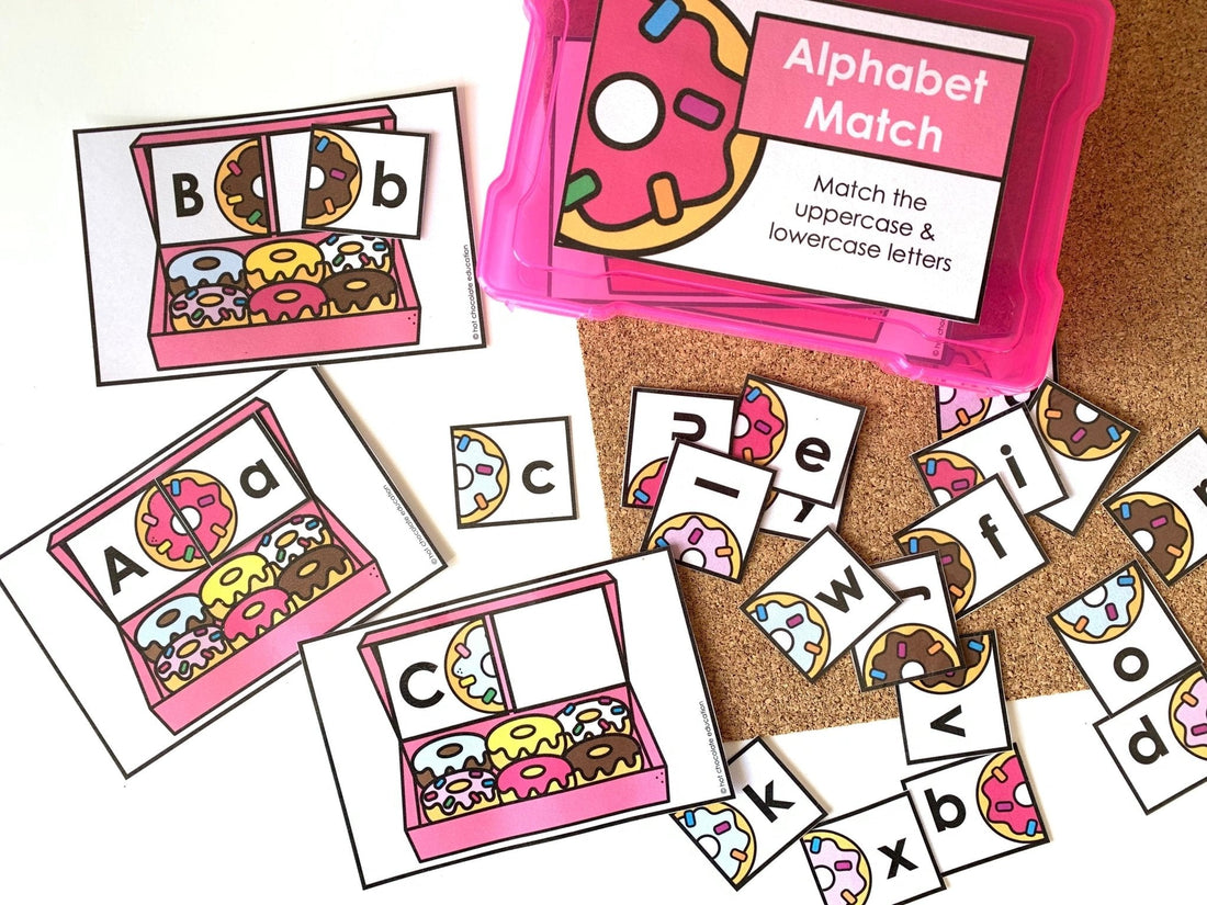 EARLY LITERACY ALPHABET LETTER MATCHING PRINTABLES - Hot Chocolate Teachables