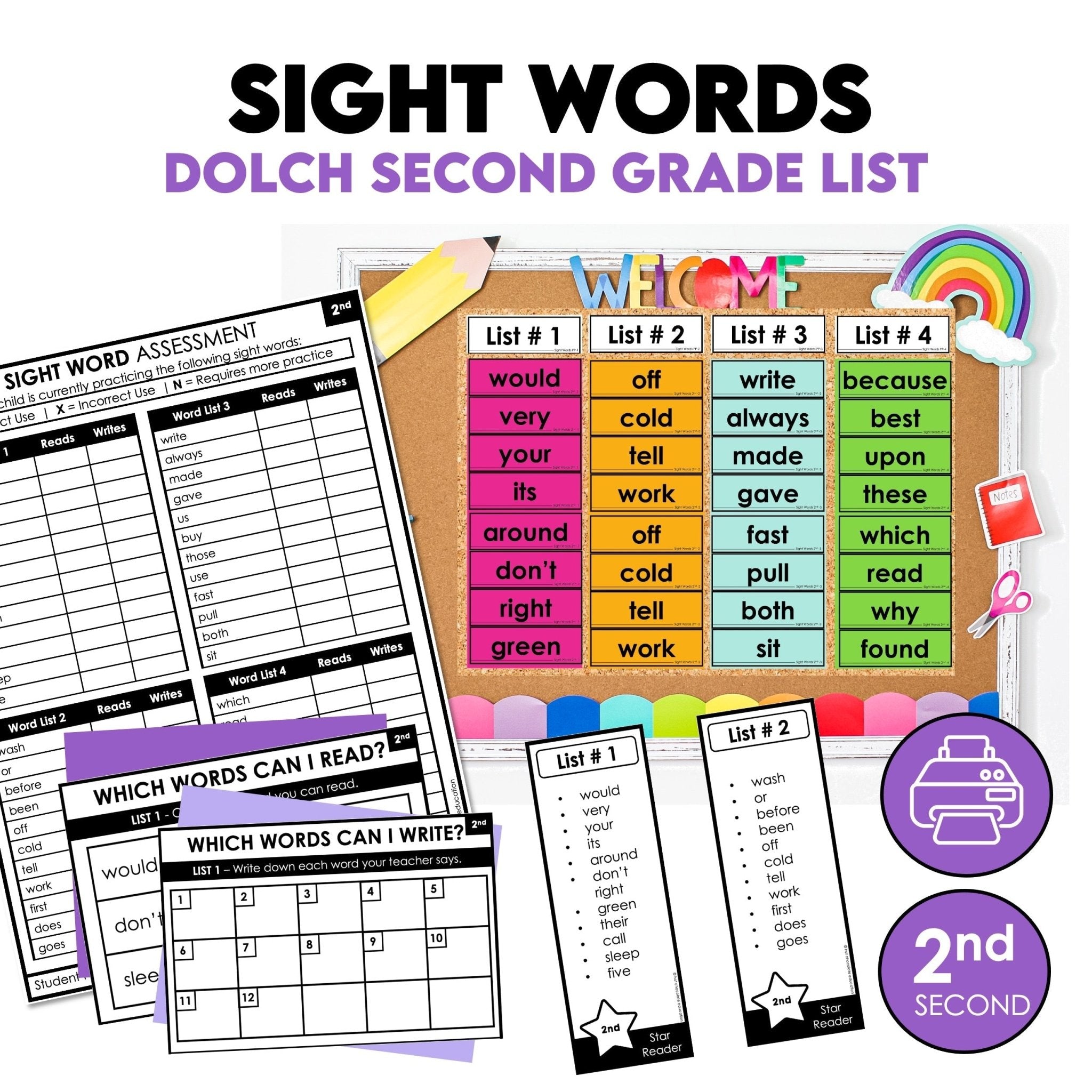 Dolch Second Grade Sight Words