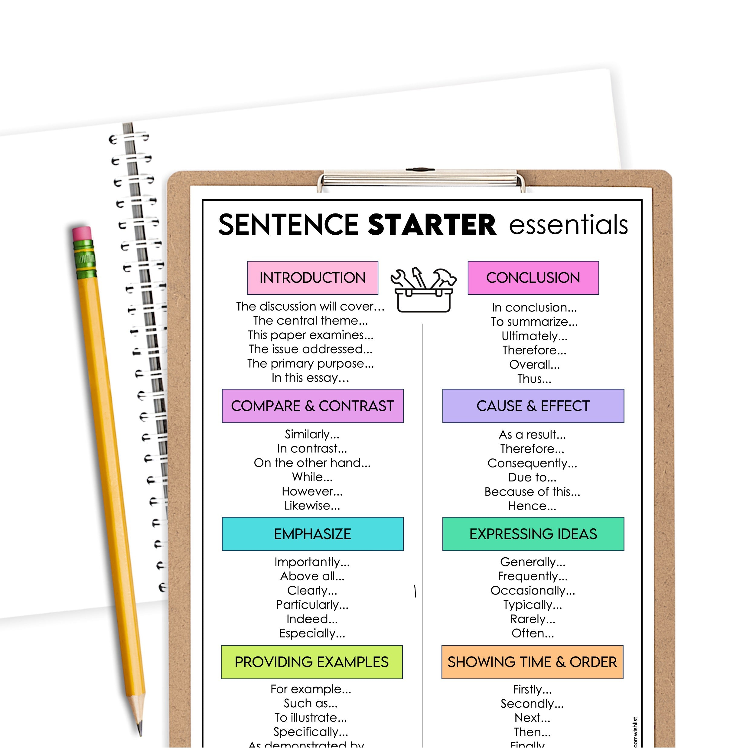 Sentence Building - Hot Chocolate Teachables