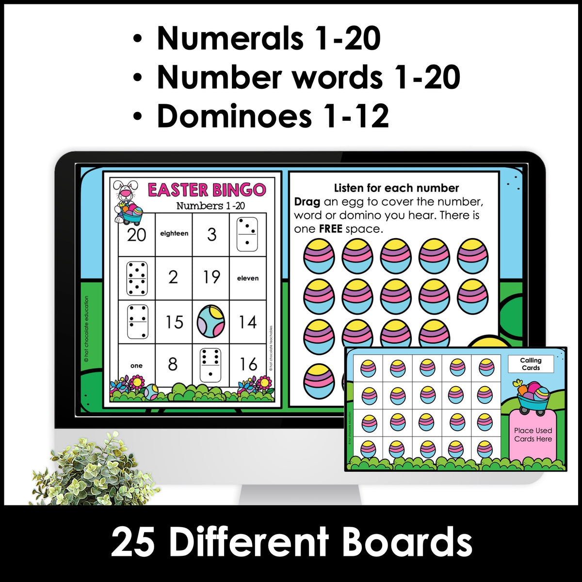 Easter Number Bingo 1–20 – Digital Google Slides™ Game