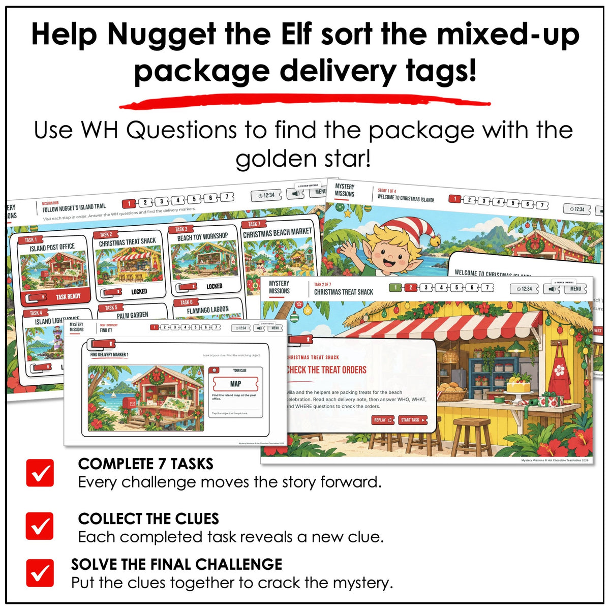 Help Nugget sort delivery tags and collect clues
