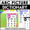Alphabet Picture Dictionary from A to Z - Spelling & Writing Notebook Reference - Hot Chocolate Teachables