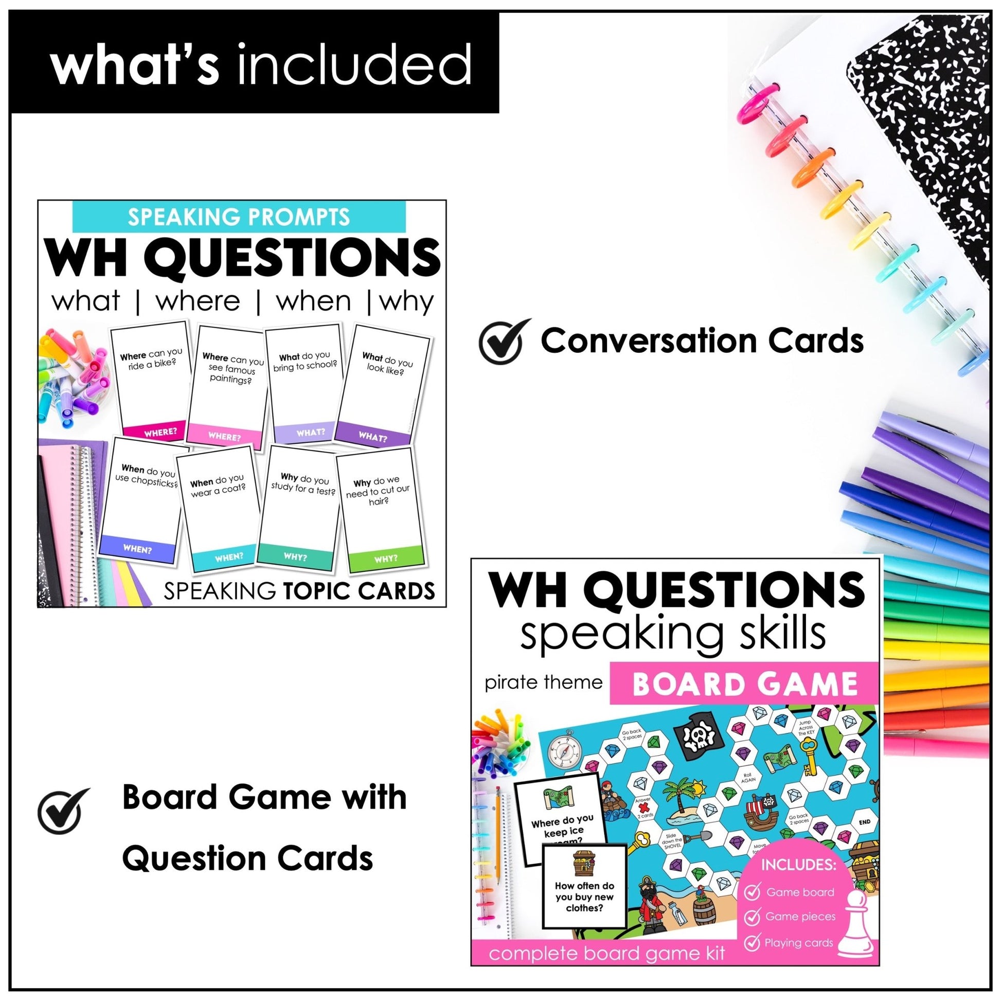 WH Questions Activities Bundle | ESL Practice