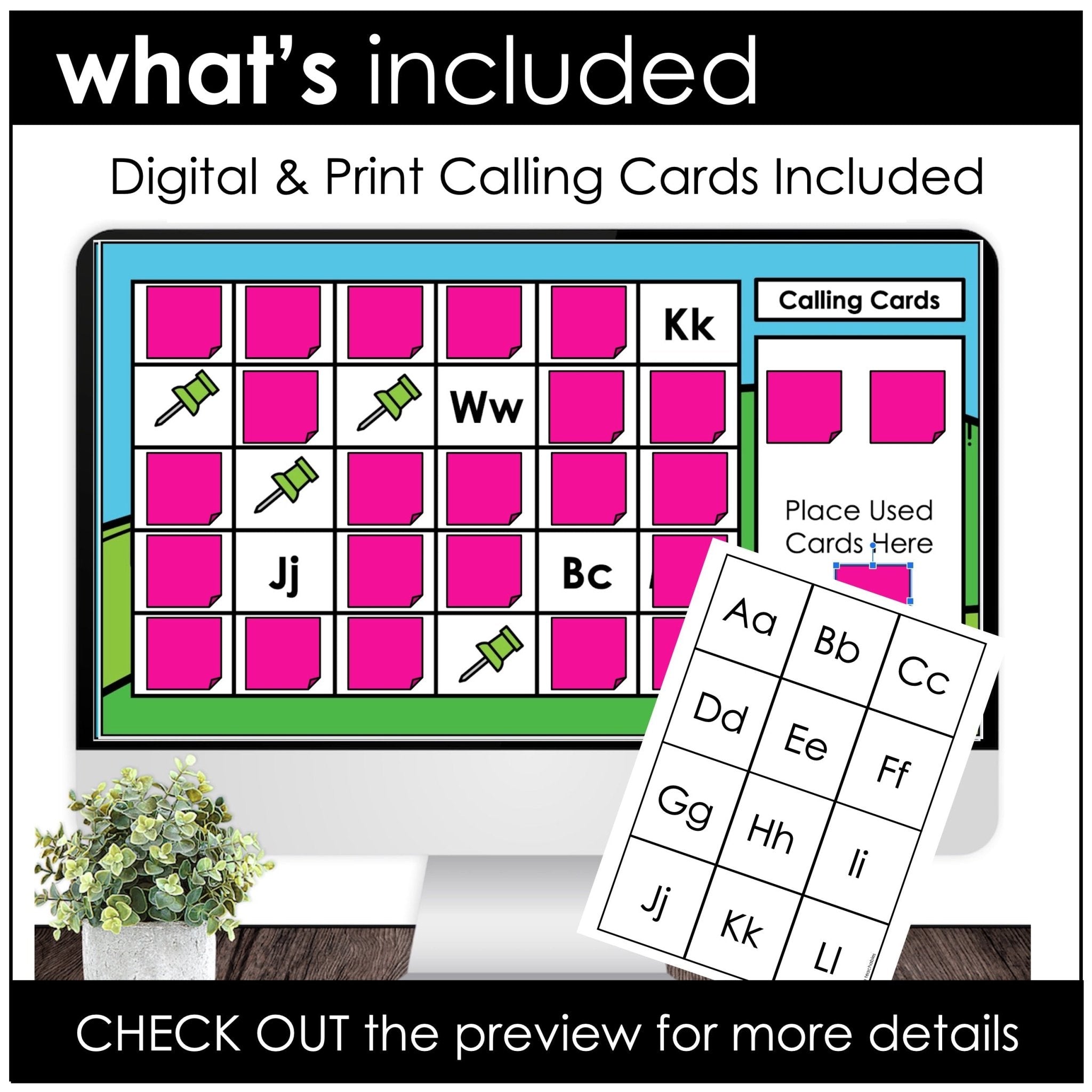 Back to School Alphabet Letter Fluency - Digital Bingo Game | Google Slides - Hot Chocolate Teachables