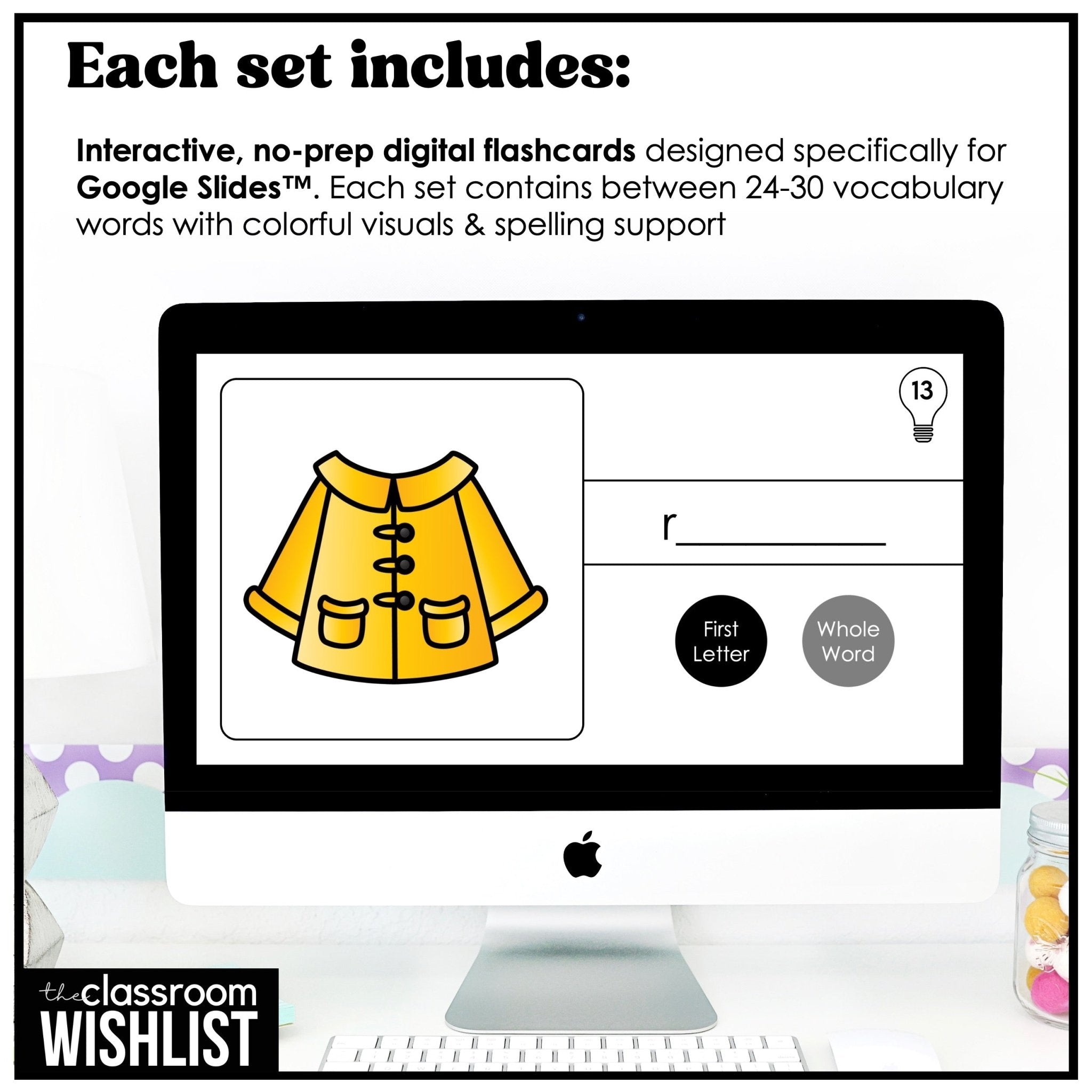 Basic English Vocabulary Digital Flashcards | ESL Bundle
