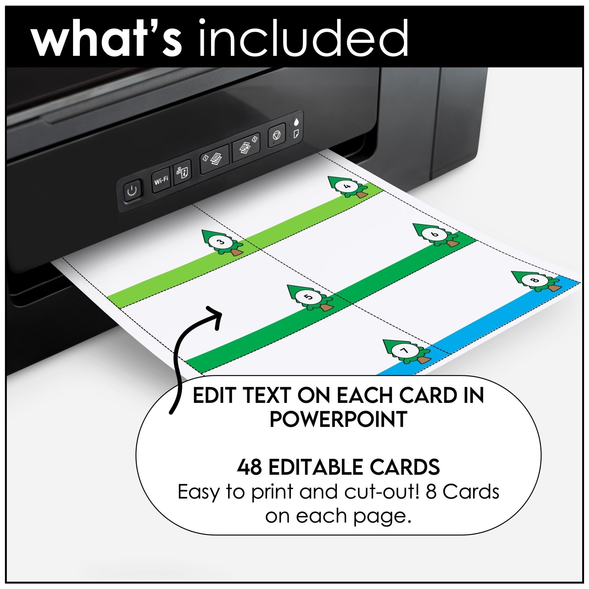 Board Game Template - Make Your Own Board Game Kit - Includes Editable Cards - Hot Chocolate Teachables