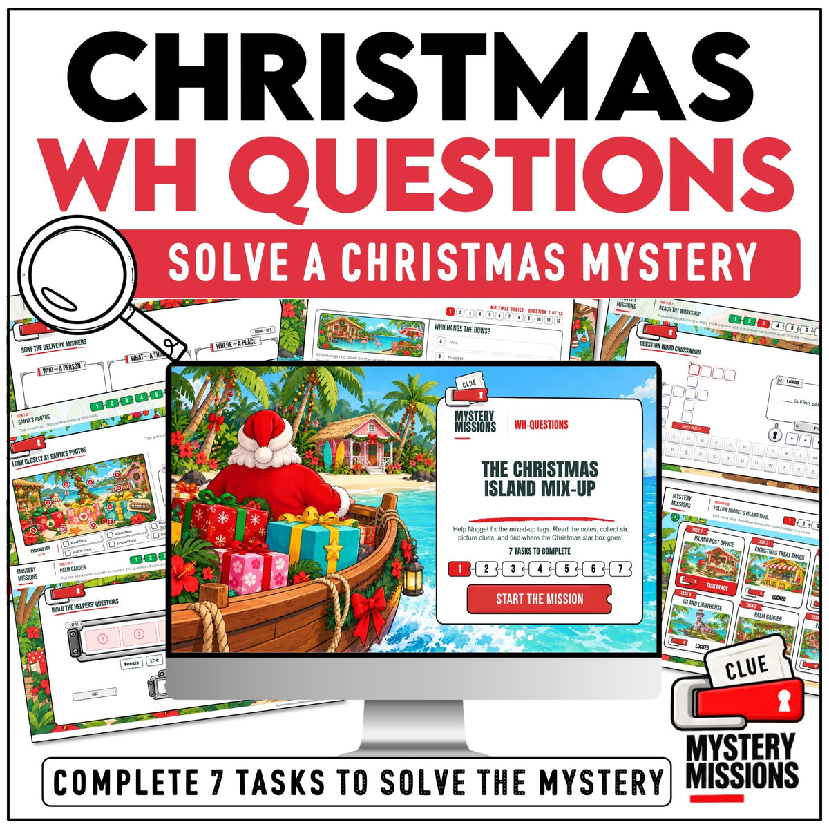 Christmas WH Questions Mystery Mission – cover