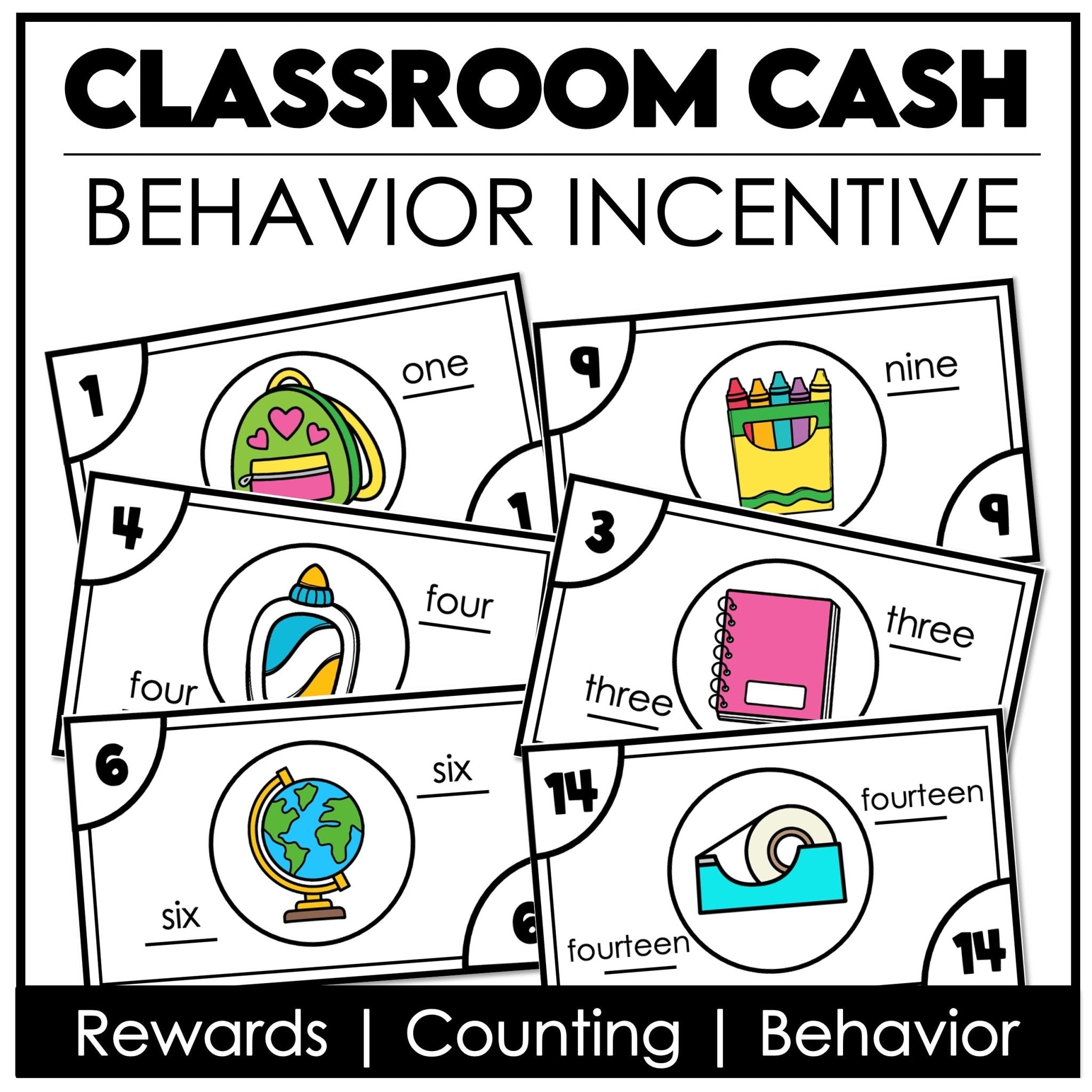 Classroom Cash Printable – Class Money Reward System & Counting Practice 1–20 - Hot Chocolate Teachables