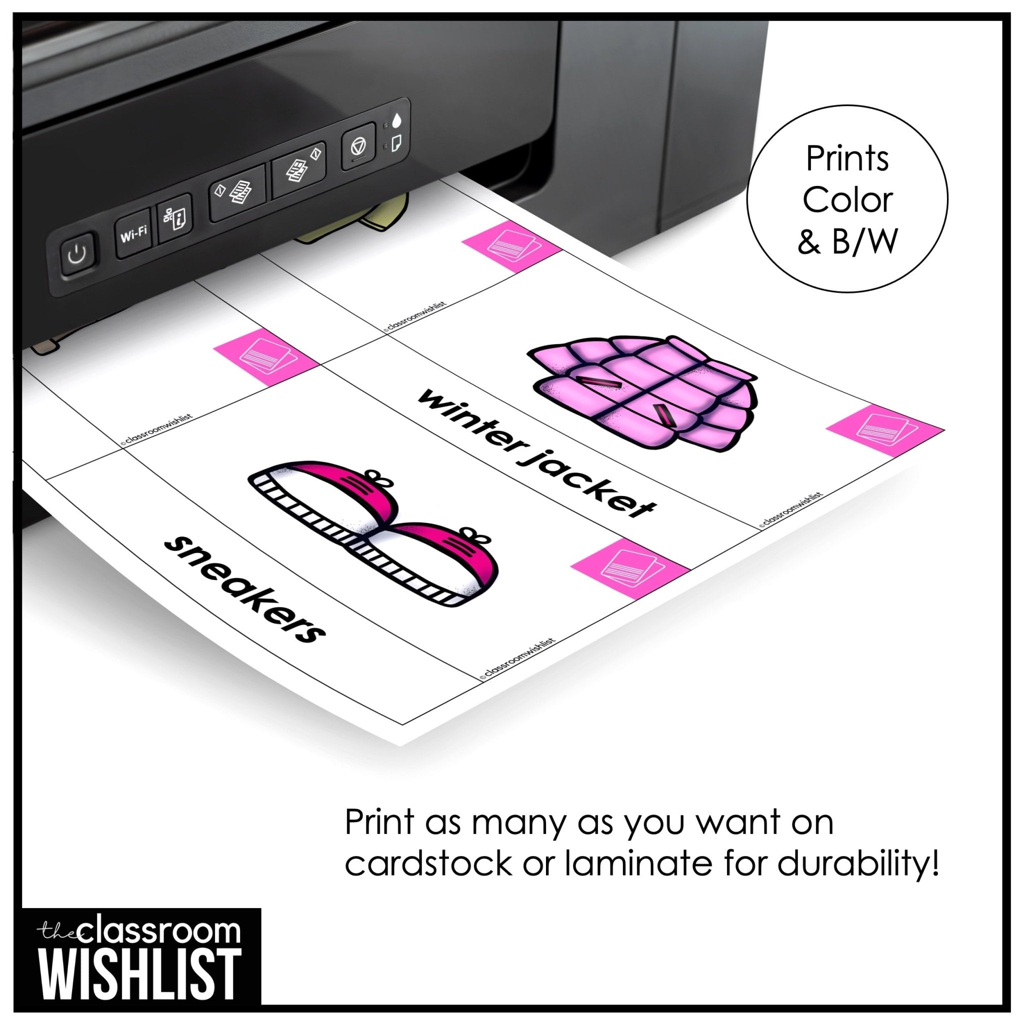 Clothes Vocabulary Pack: Flashcards & Picture Dictionary for ESL / ELL / ELA - Hot Chocolate Teachables