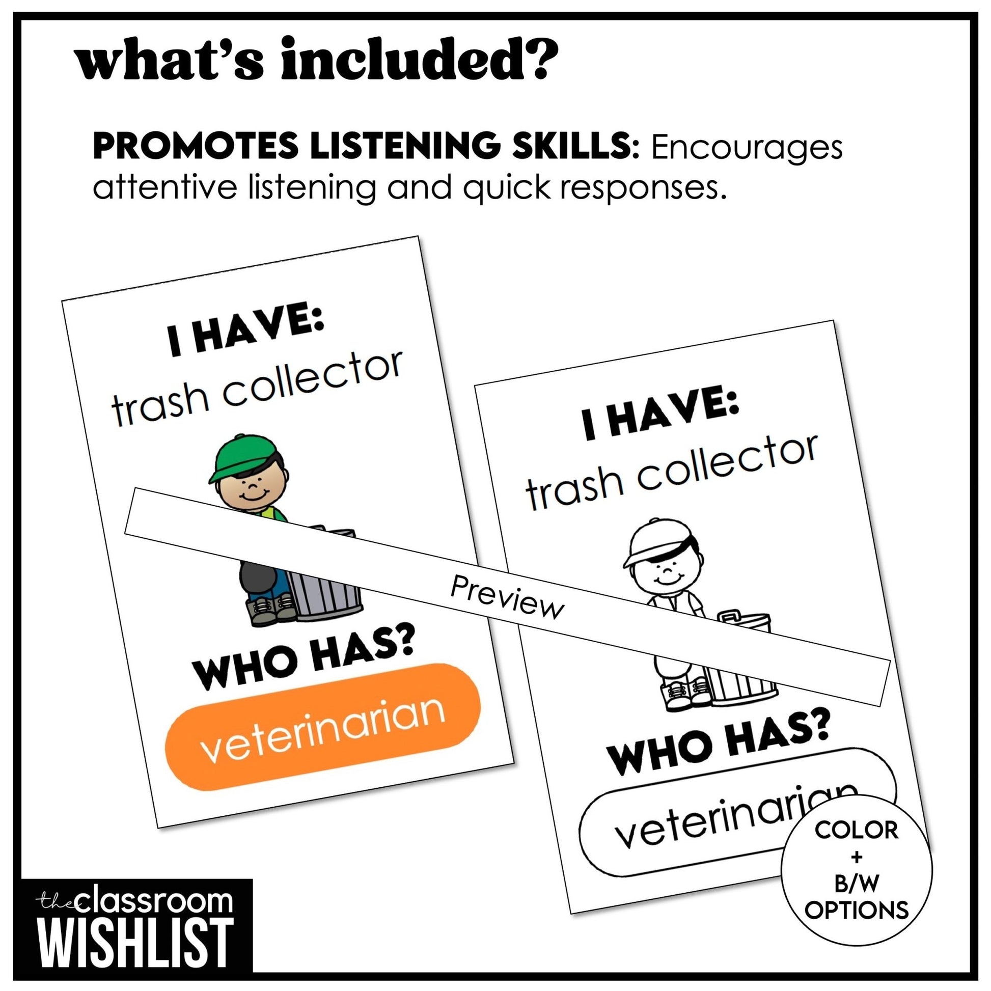 Community Helpers "I Have, Who Has?" Card Game | Jobs, Careers & Occupations - Hot Chocolate Teachables