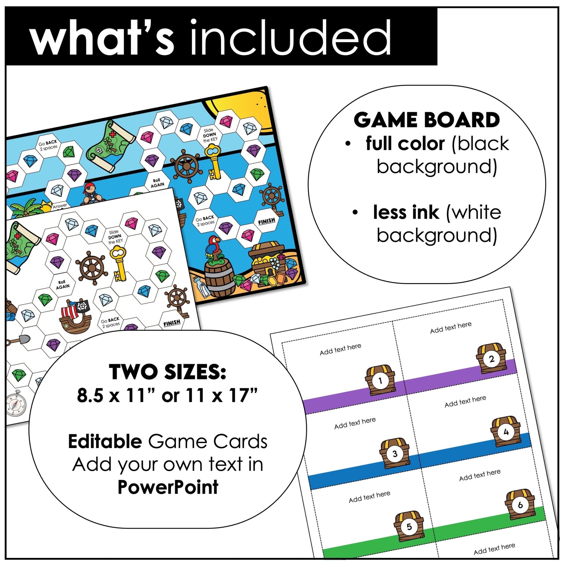 Create Your Own Pirate Board Game for any Subject | Templates & Game Cards - Hot Chocolate Teachables