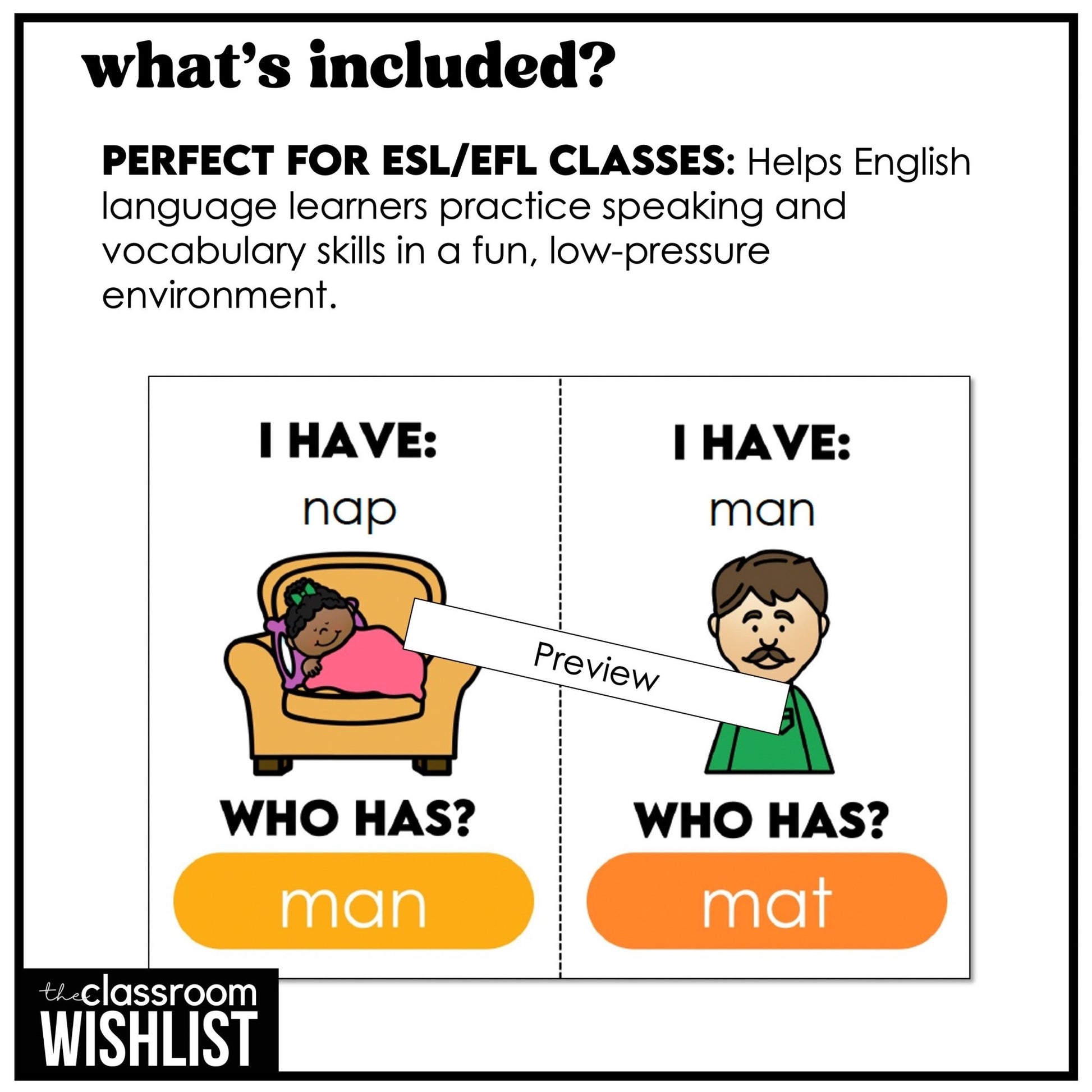 CVC Short A - I Have, Who Has? Card Game | Phonics & Vocabulary Practice - Hot Chocolate Teachables