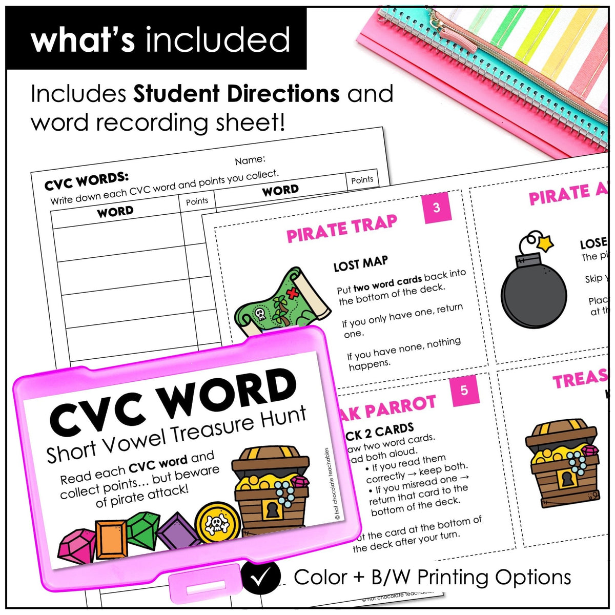 Scvc Words CVC Words Card Game | Short Vowel Phonics
