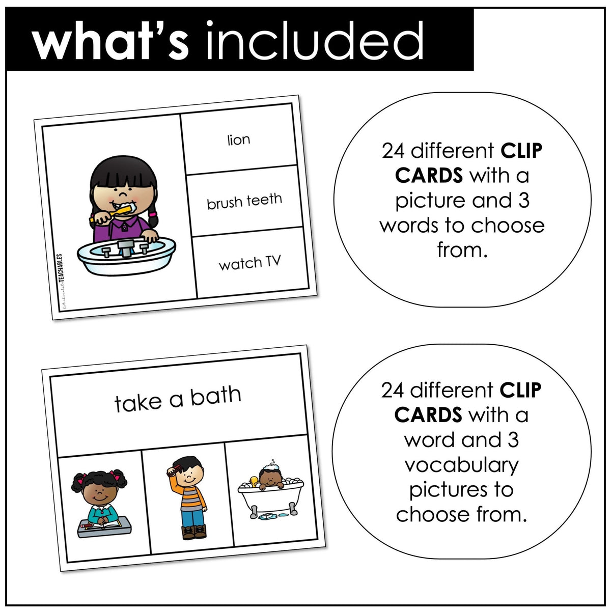 Morning Routine Cards Esl Daily Routine Verbs Vocabulary CLIP CARDS for ELL & ESL