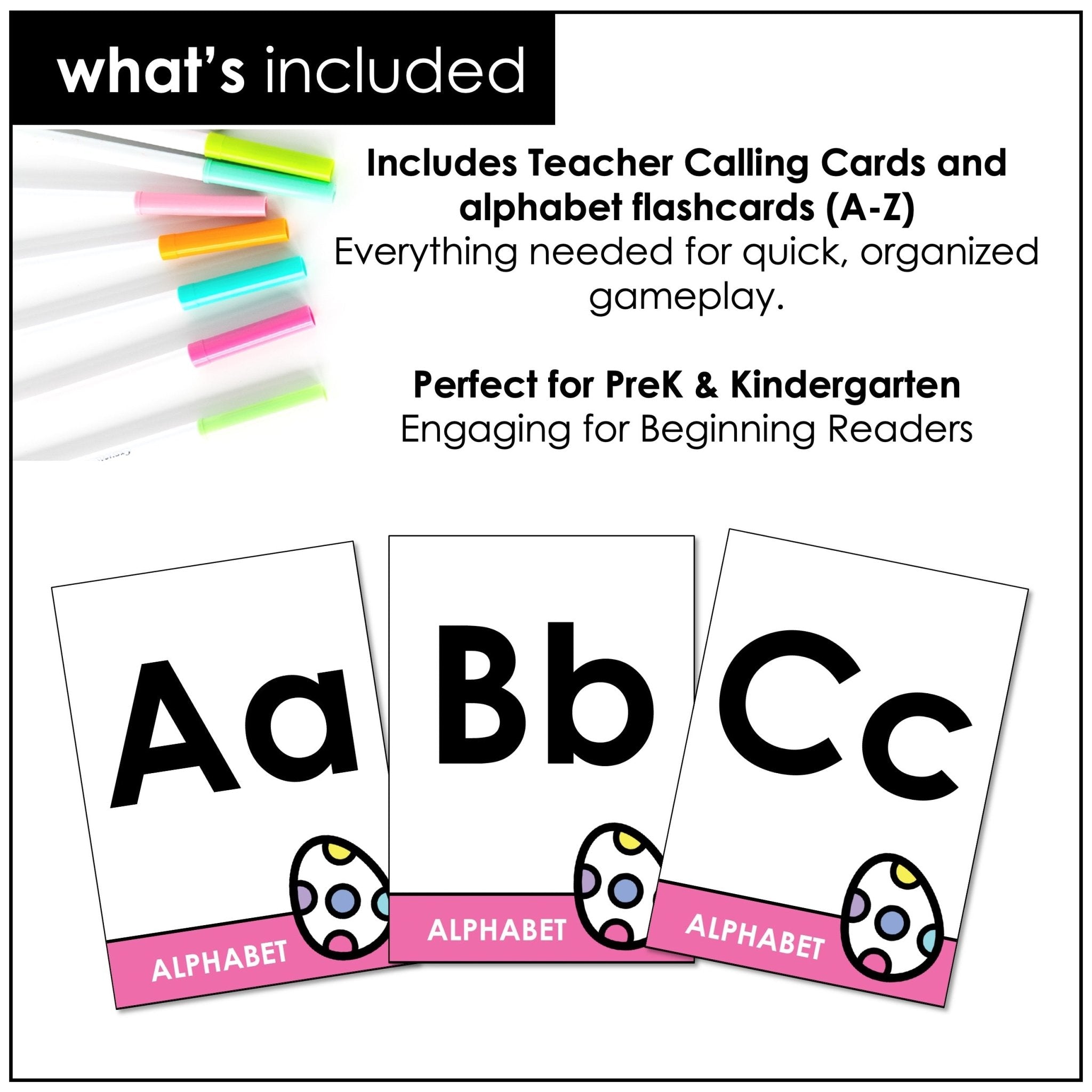 Easter Alphabet Fluency Bingo Game Bundle - Hot Chocolate Teachables