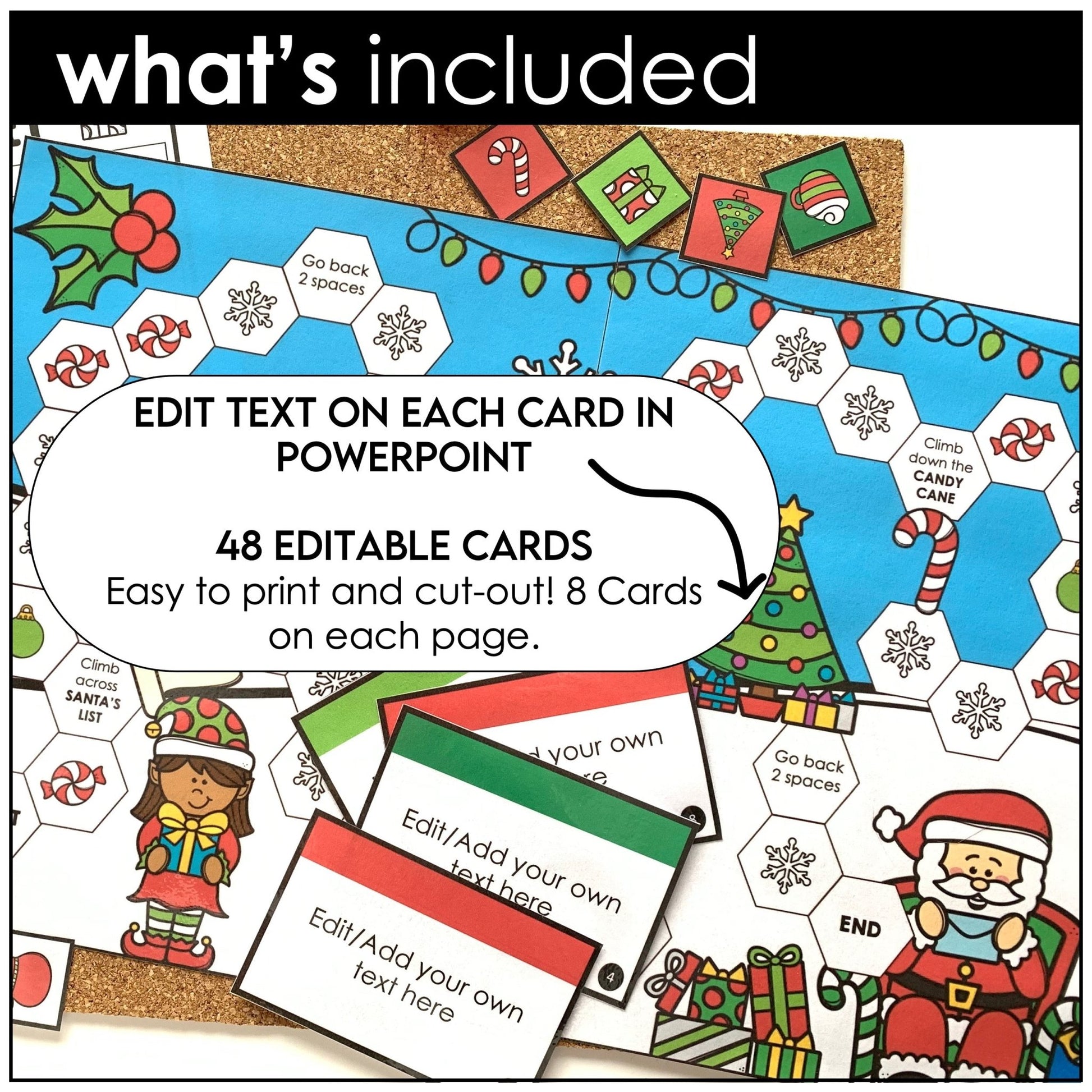 Editable Christmas Board Game | For ANY subject - Hot Chocolate Teachables
