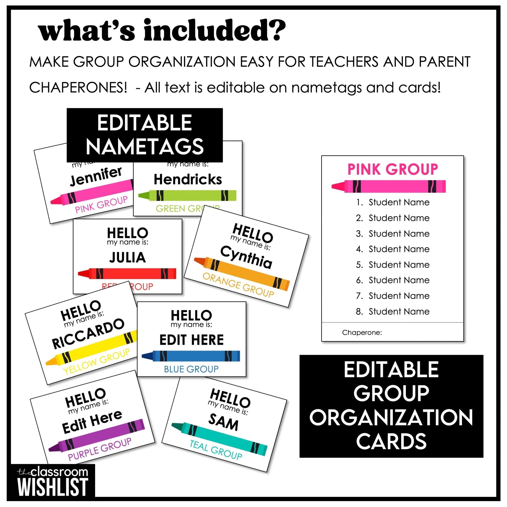 Editable Field Trip Forms | Permission Slip, Parent Letter, Student Name Tags - Hot Chocolate Teachables