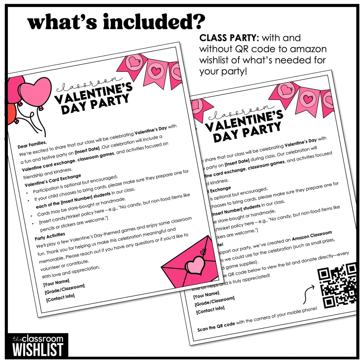 Editable Valentines Day Party Parent Letters | Card Exchange