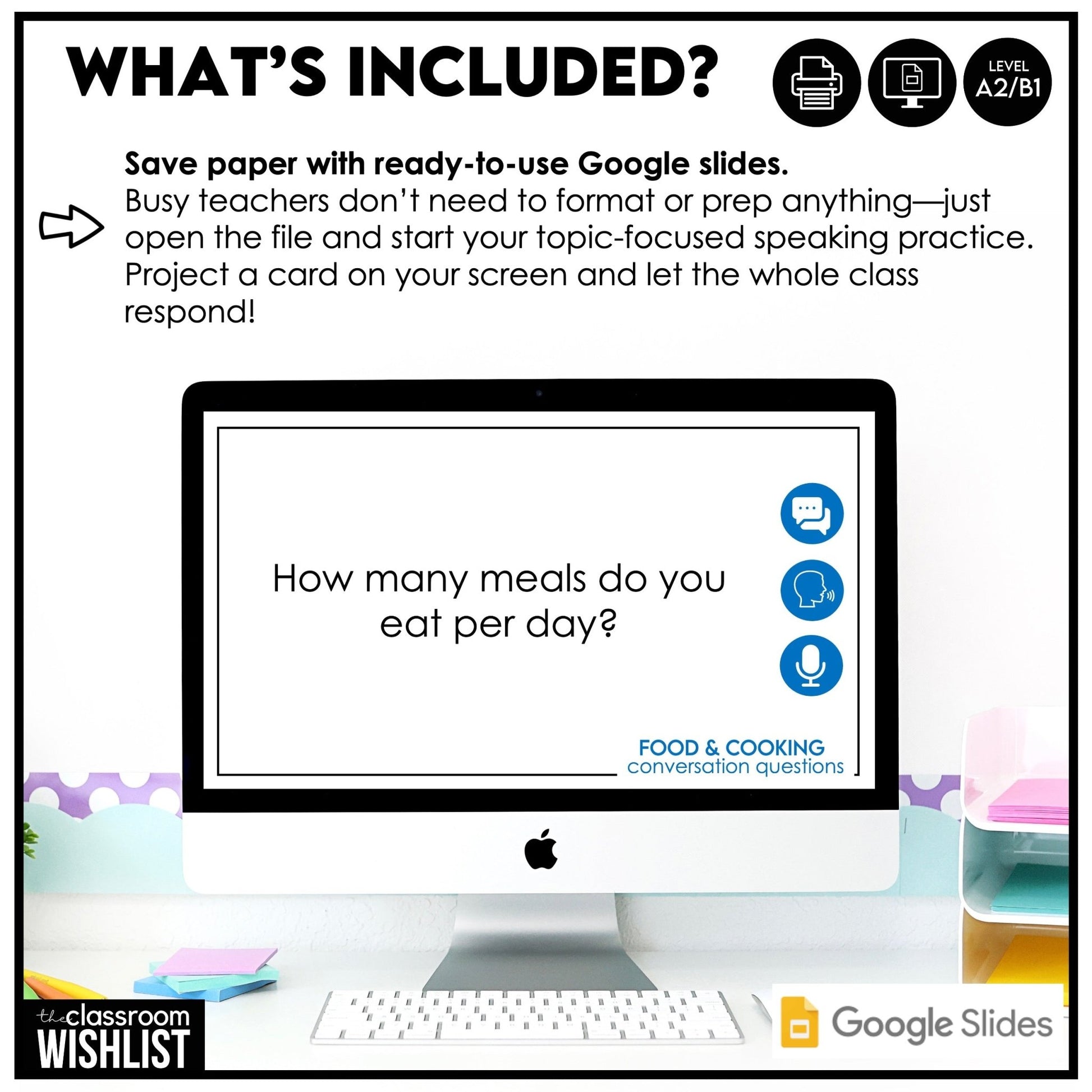 English Conversation Questions: Food & Cooking | ESL & EFL Speaking Activity - Hot Chocolate Teachables