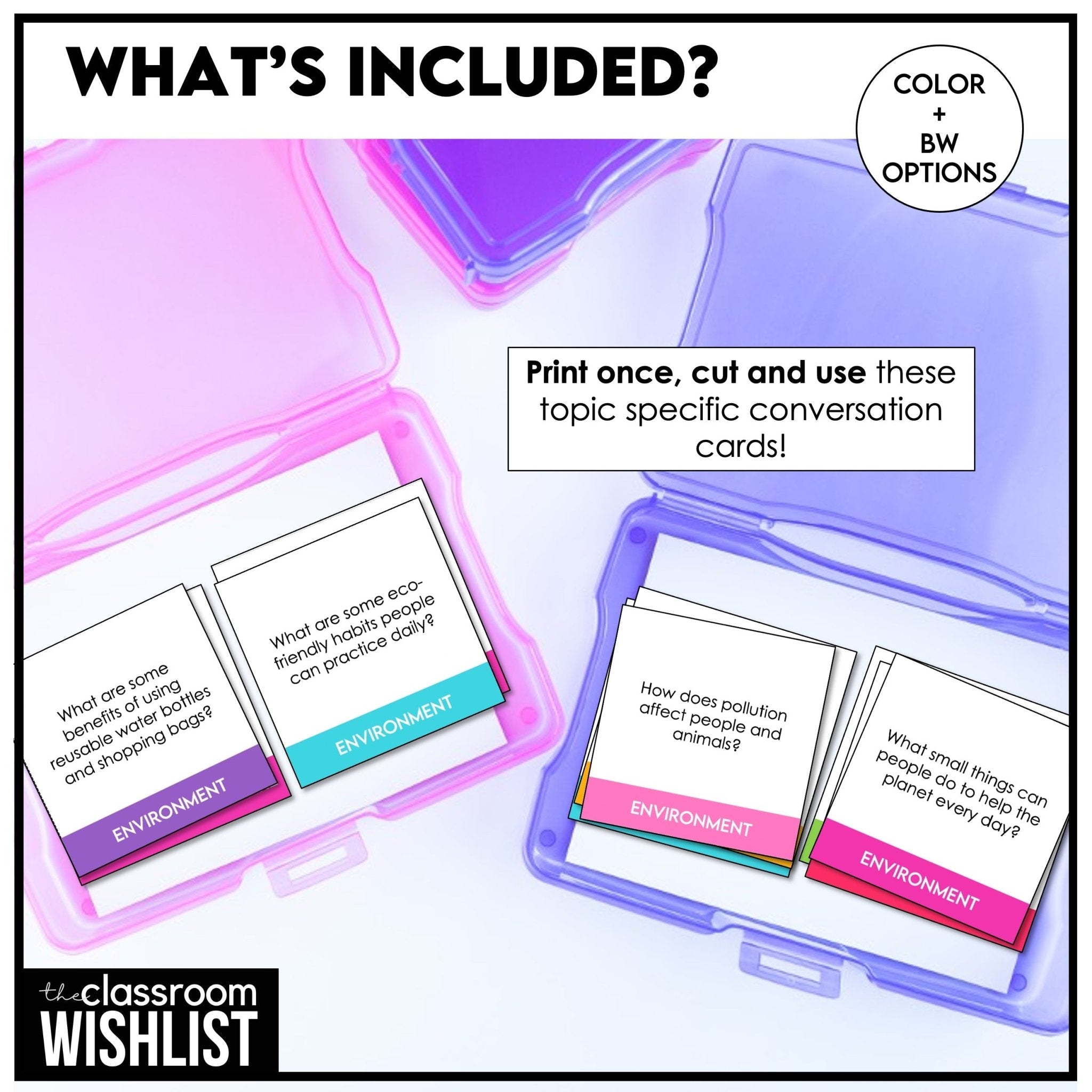 Environment, Sustainability, Recycling, Climate Change - Conversation Starters for ESL - Hot Chocolate Teachables