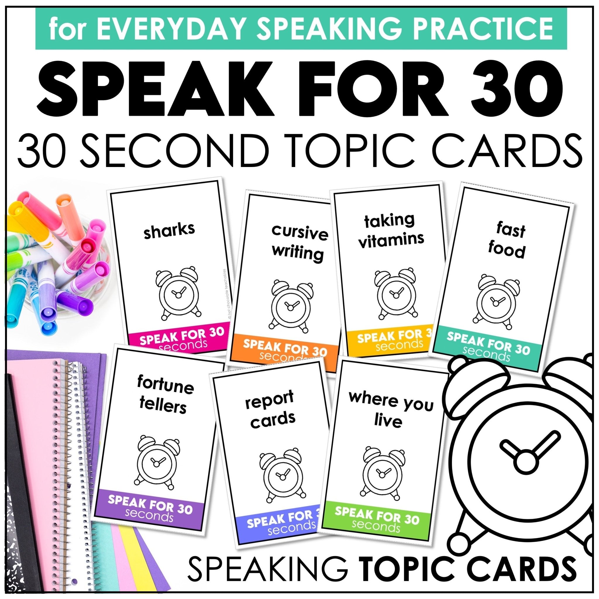 ESL Speaking Prompts - Spark 30-Second Discussions