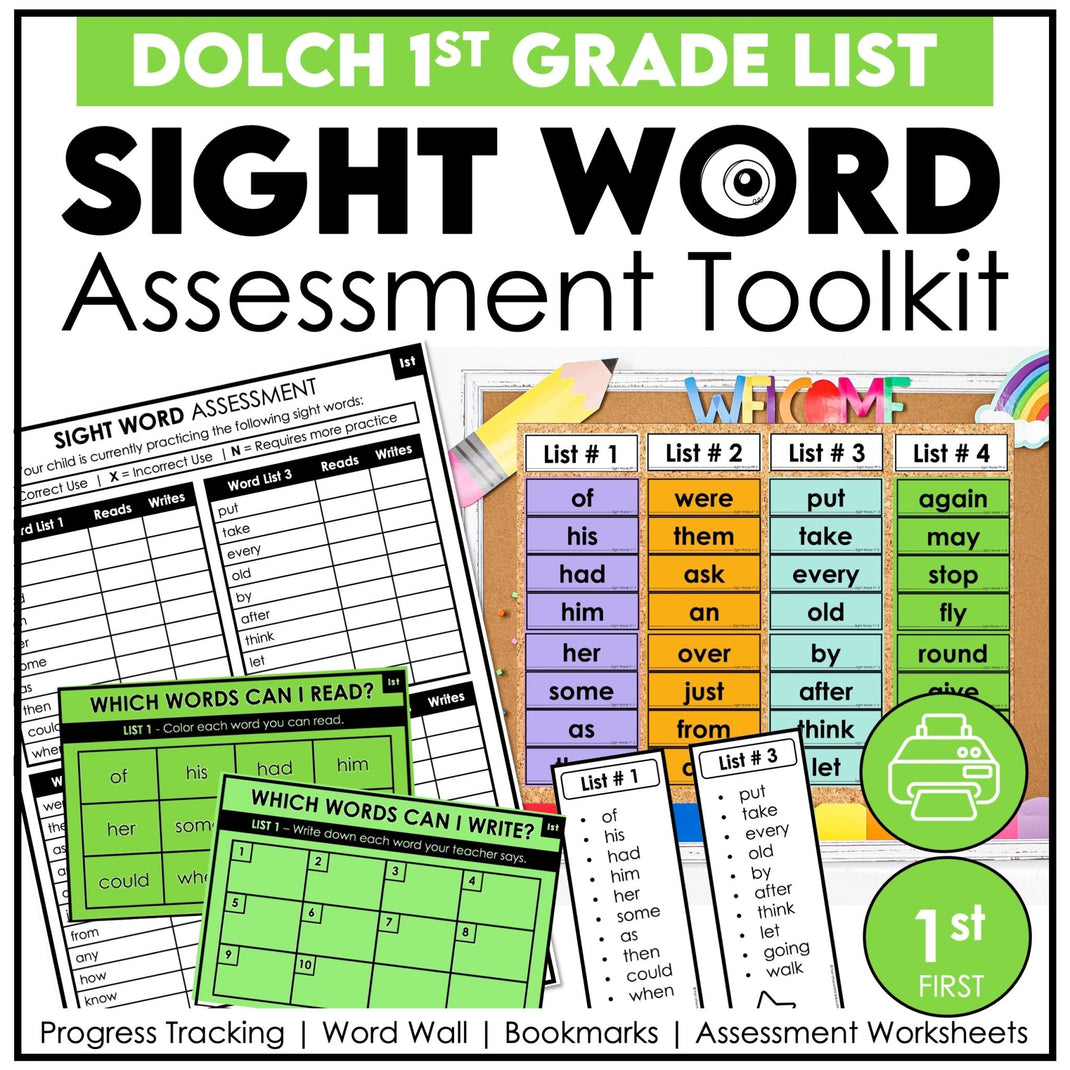Dolch Sight Word Assessment + Progress Monitoring - Hot Chocolate ...