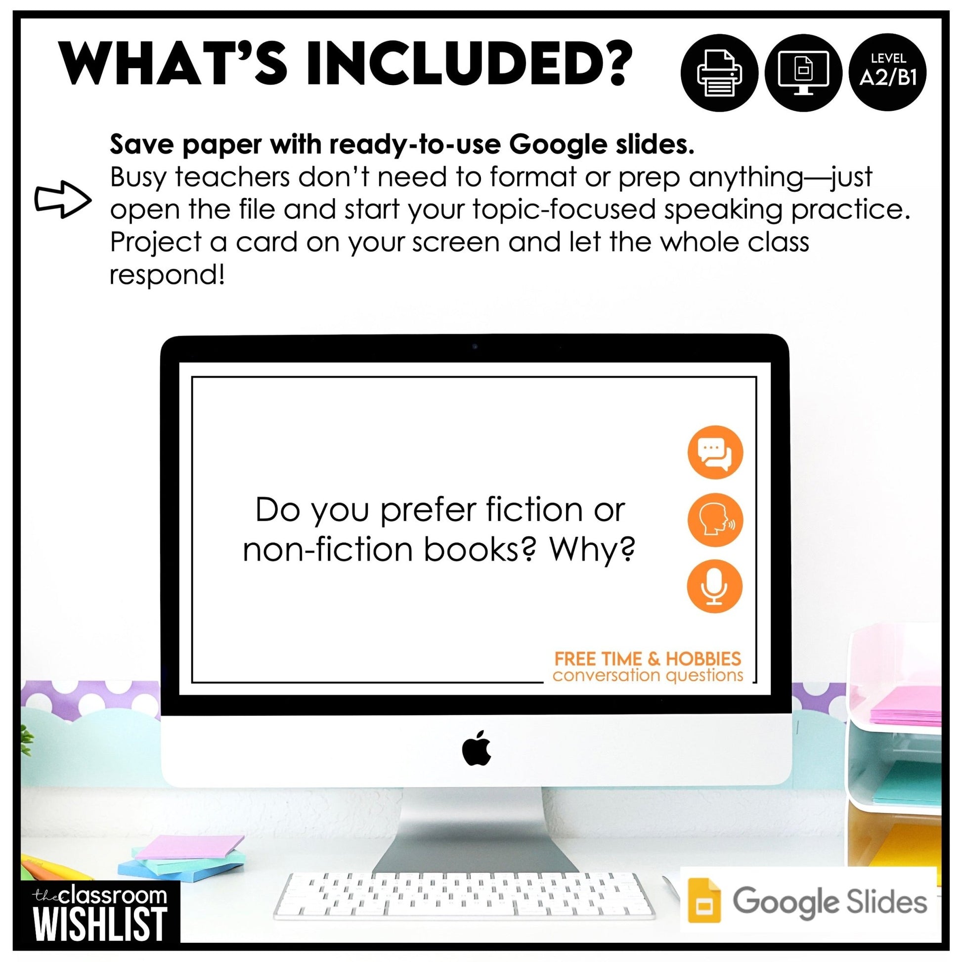 Free Time & Hobbies Conversation Starter Cards | 60 ESL Speaking Prompts - Hot Chocolate Teachables