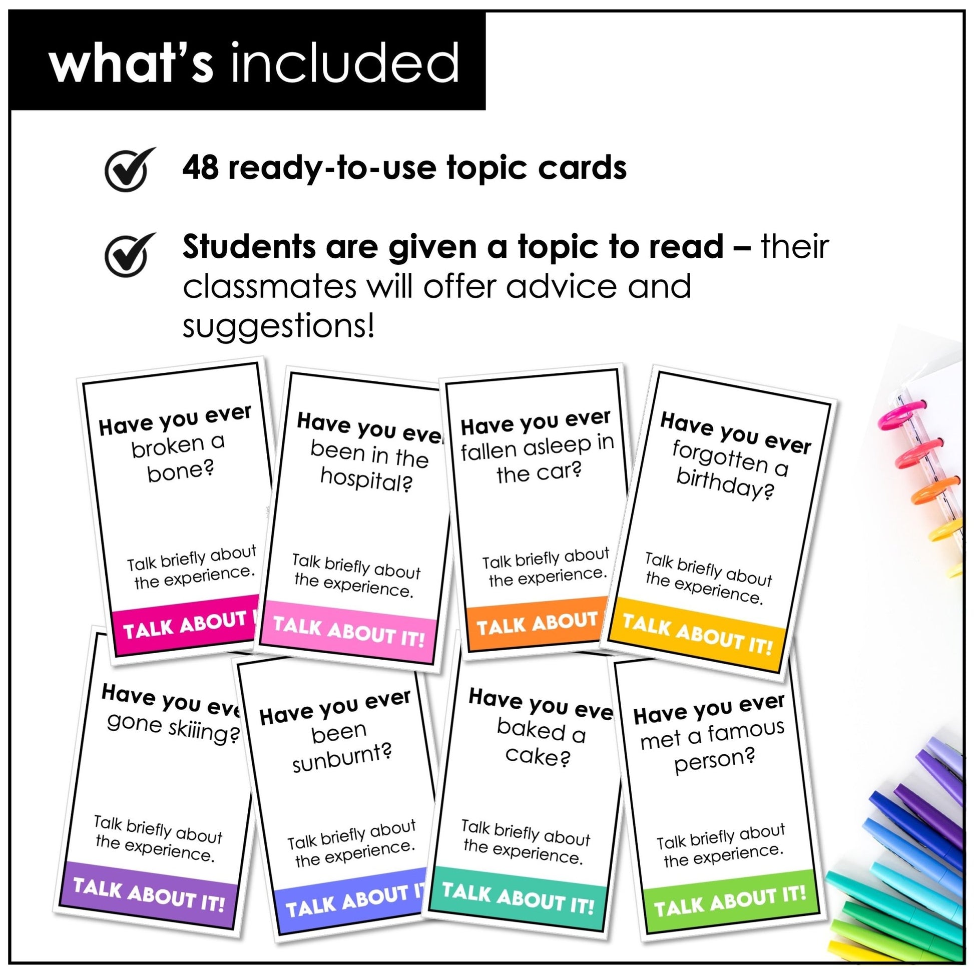 Giving Advice Conversation Cards – ESL Speaking Skills Activity - Hot Chocolate Teachables