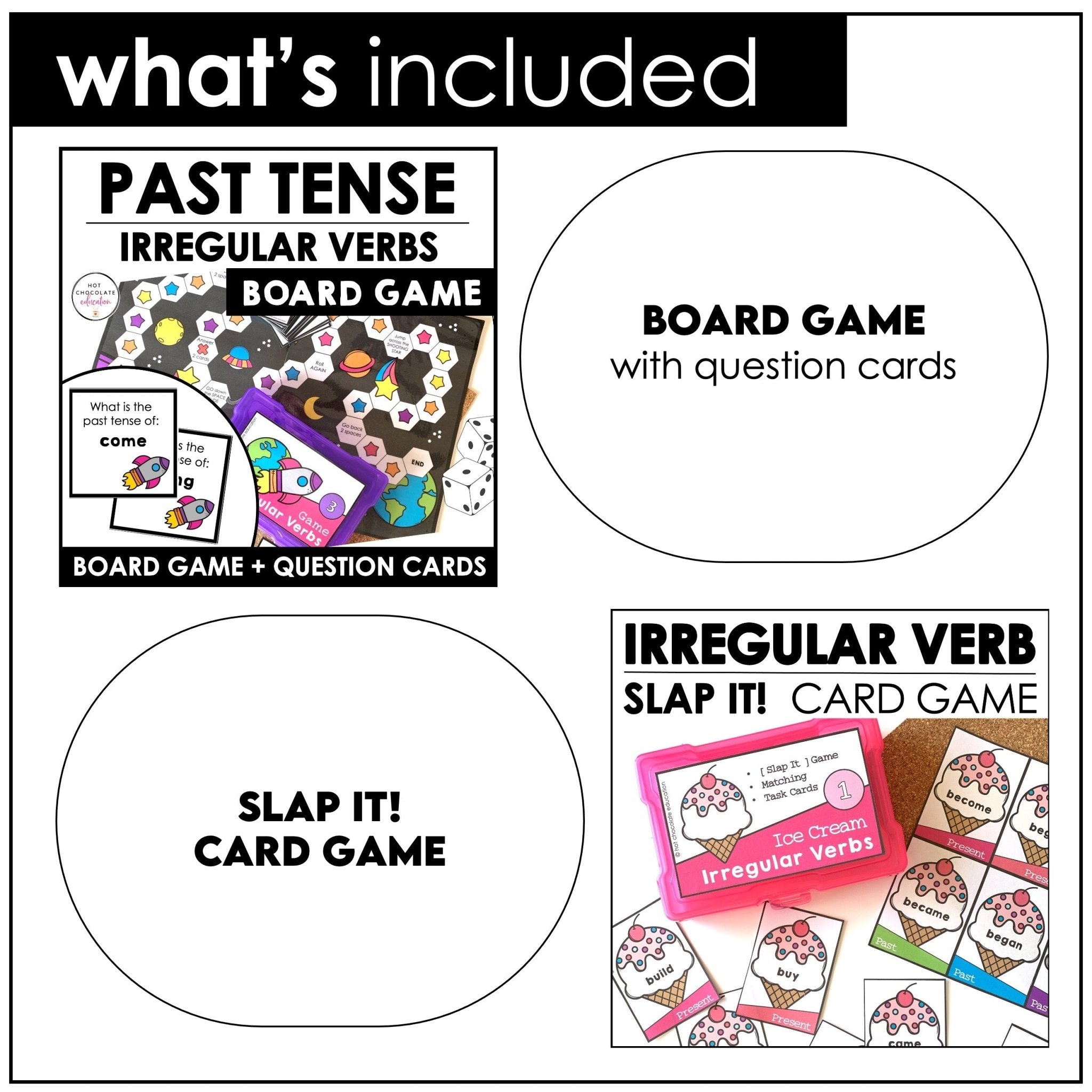 Irregular Verbs Past Tense – ESL Printable Activities & Games Bundle - Hot Chocolate Teachables