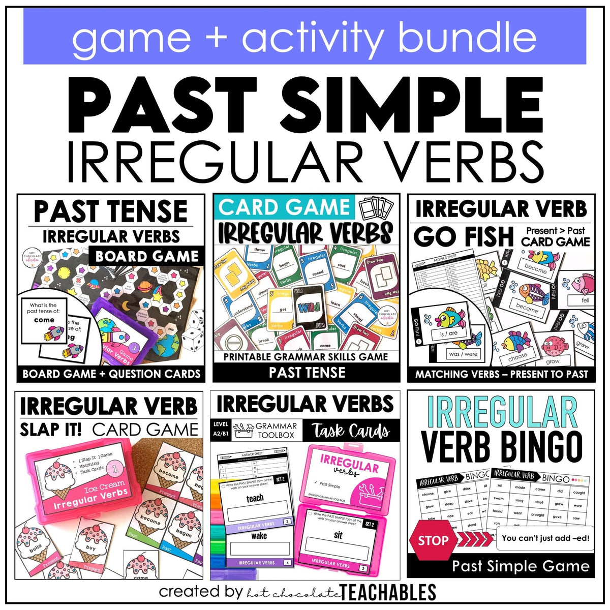 Irregular Activities Past Tense Irregular Verbs : ESL Digital Games Bundle