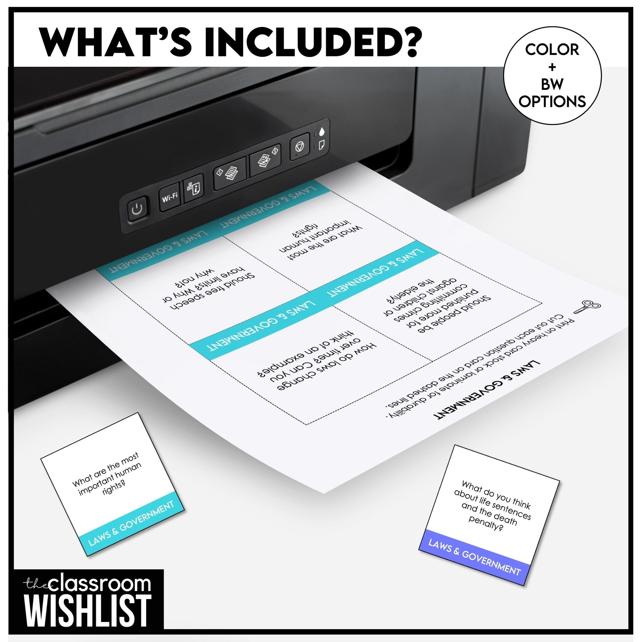 Justice, Democracy, Laws & Society | Civics Conversation Starters Teens & Adults - Hot Chocolate Teachables