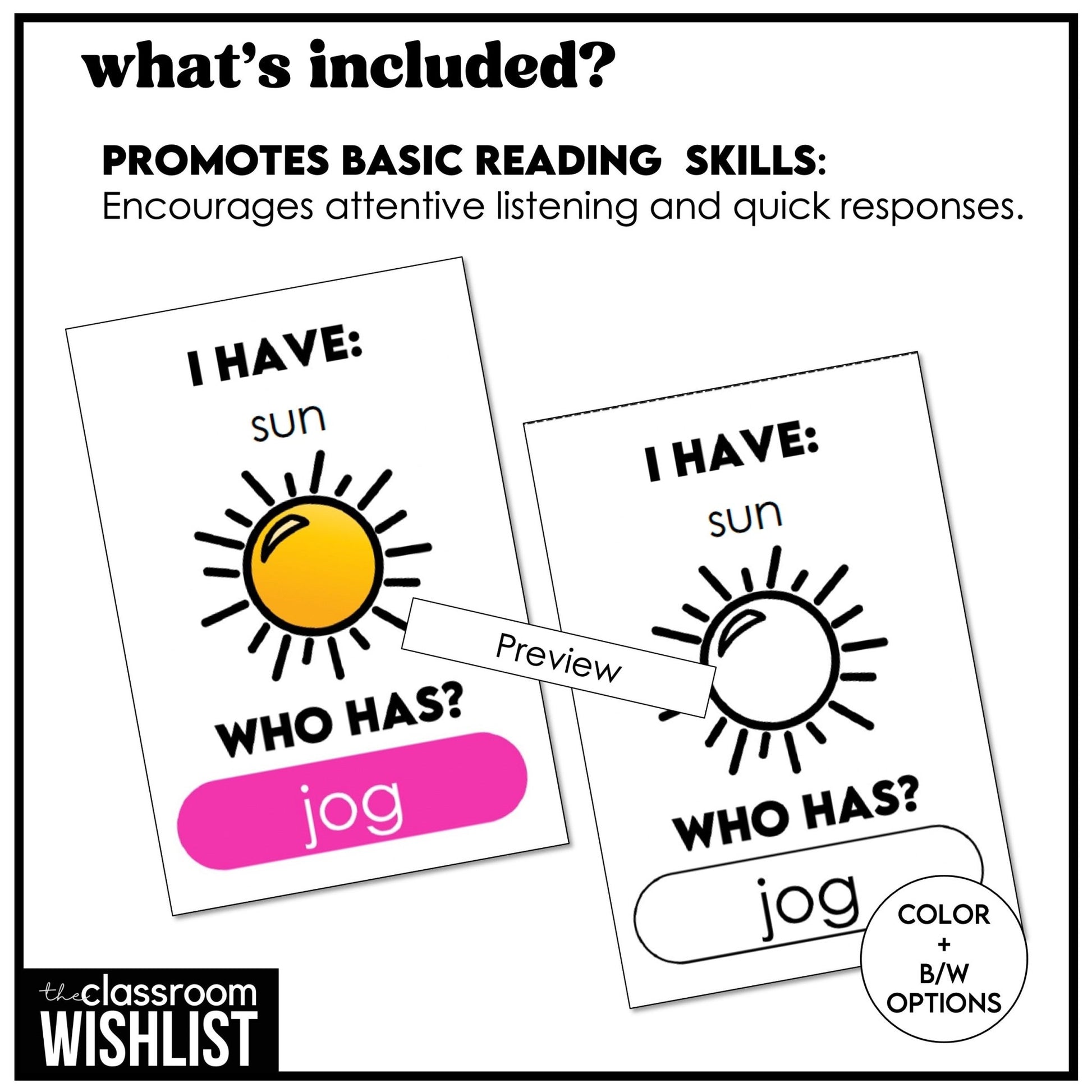 Literacy Card Game for CVC Short Vowels O - U - I HAVE, WHO HAS? - Hot Chocolate Teachables