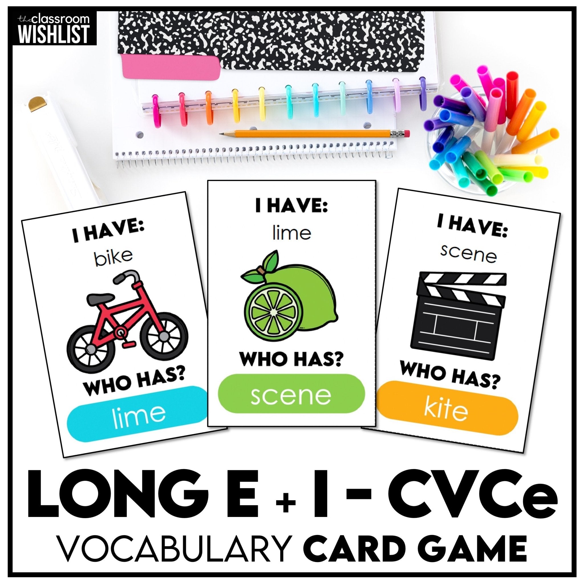 Long E & I Card Game – CVCe - Magic E - Silent E - I have, Who has? - Hot Chocolate Teachables