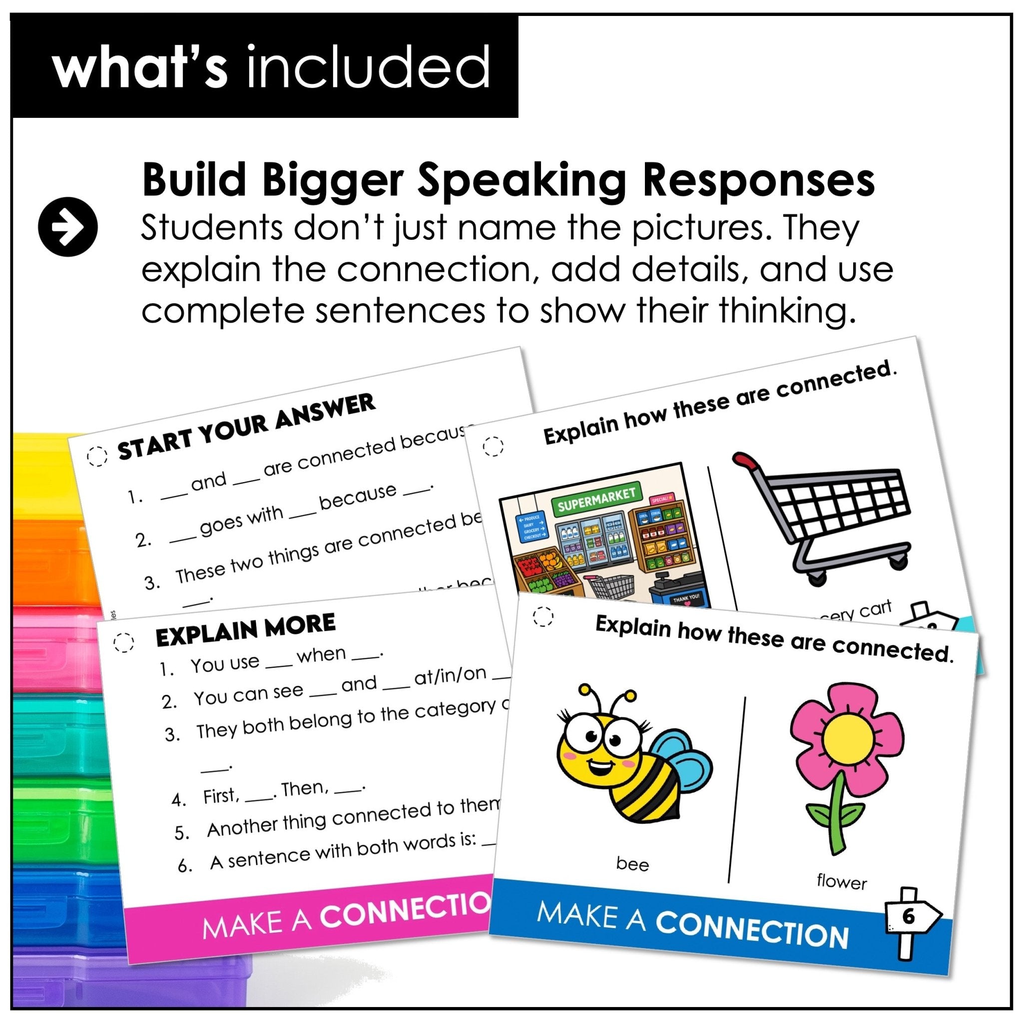 Make a Connection Speaking Cards for ESL