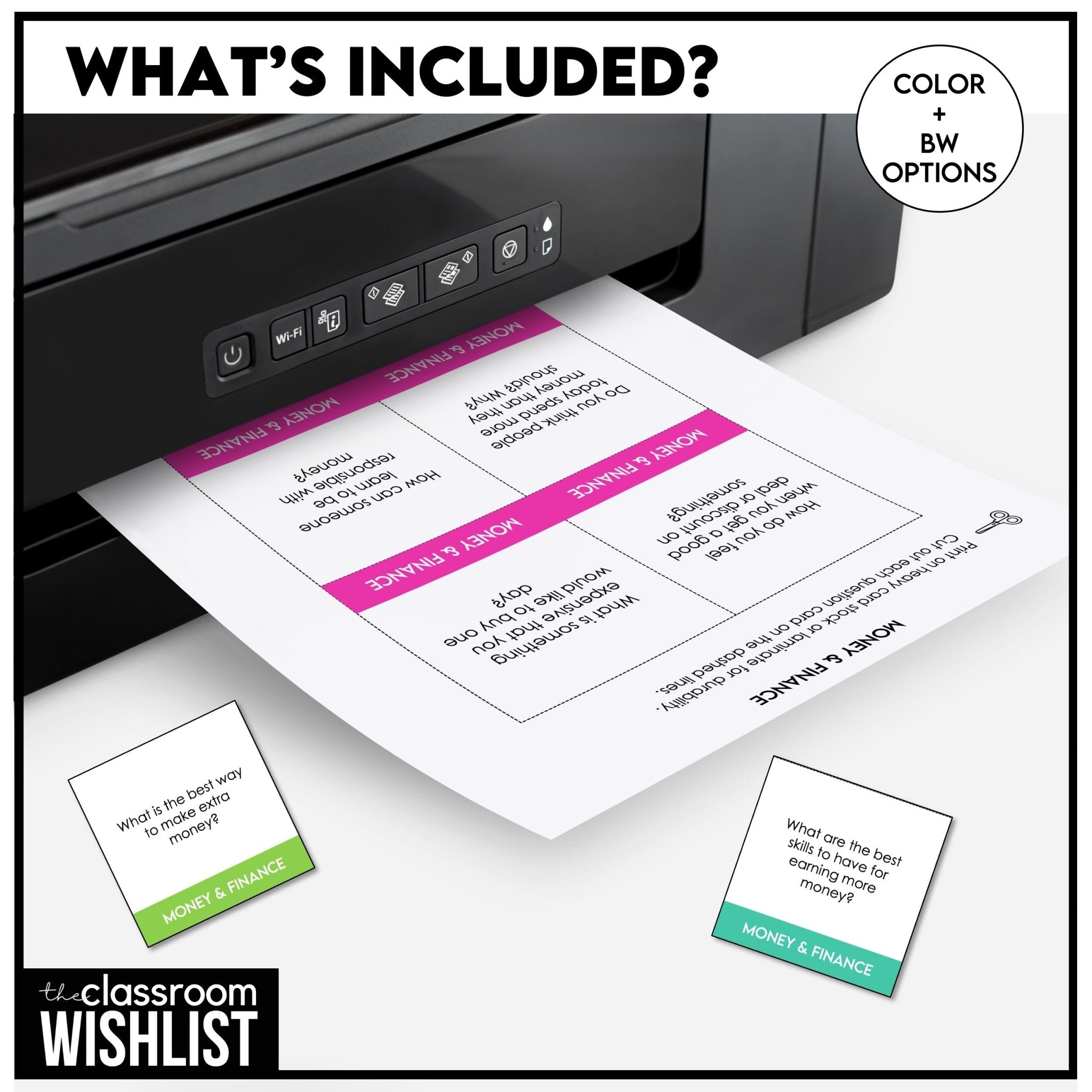 Money & Financial Responsibility Conversation Cards | 60 Discussion Prompts - Hot Chocolate Teachables