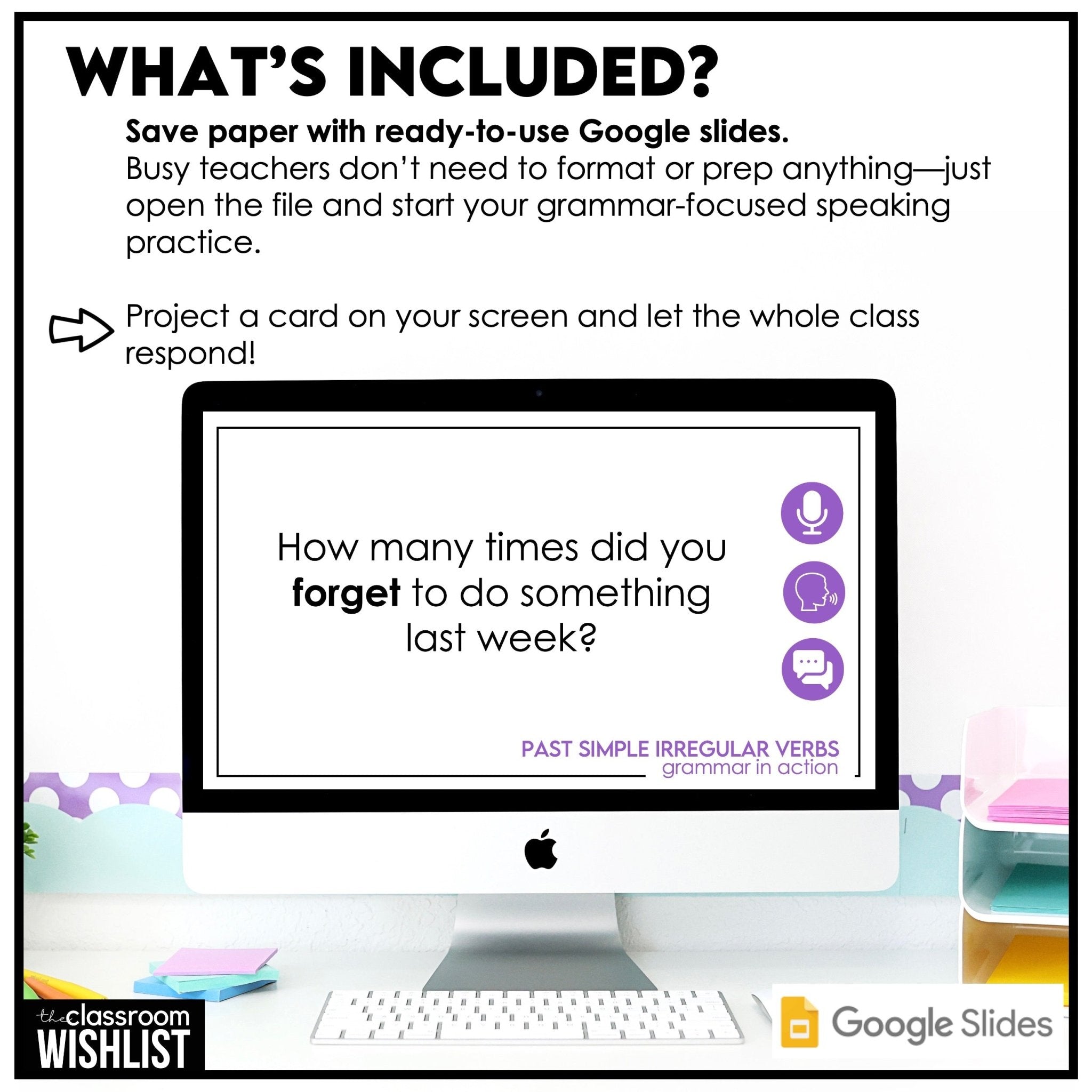 Past Simple Conversation Cards – Irregular Verbs | ESL Grammar & Speaking - Hot Chocolate Teachables