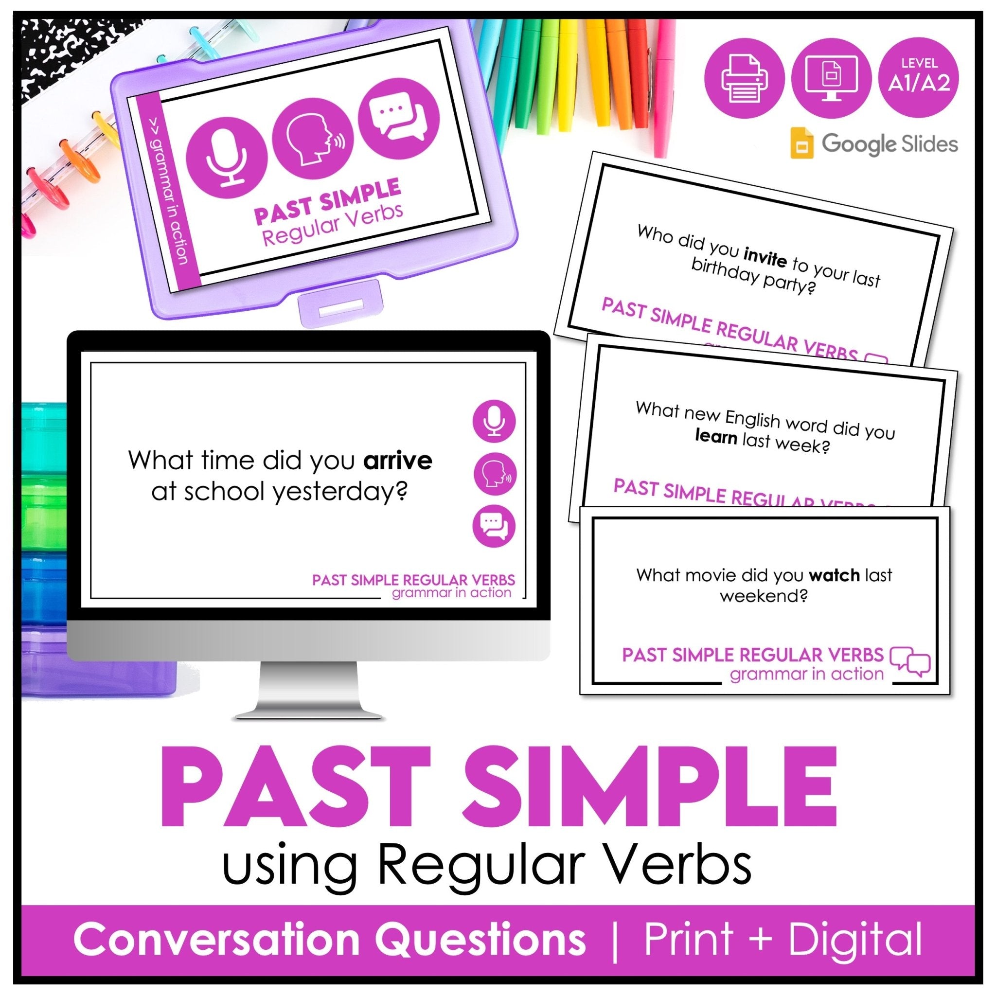 Past Simple Conversation Questions – Regular Verbs | ESL