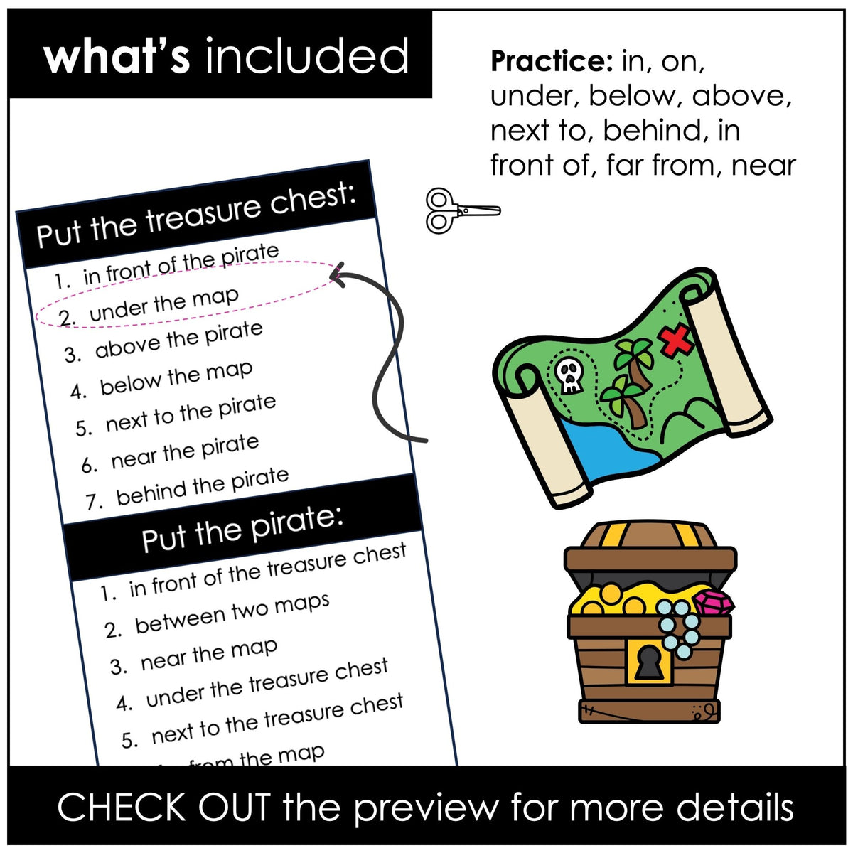 Pirate Prepositions of Place | Hands-On Position Words