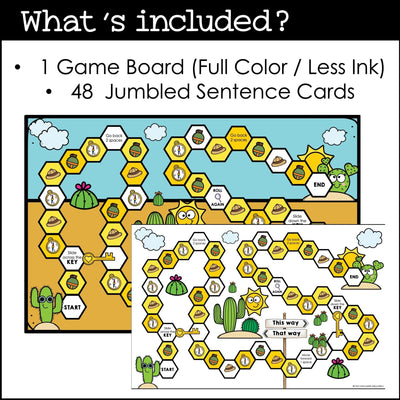 Sentence Building Board Game | Present Continuous – Hot Chocolate ...