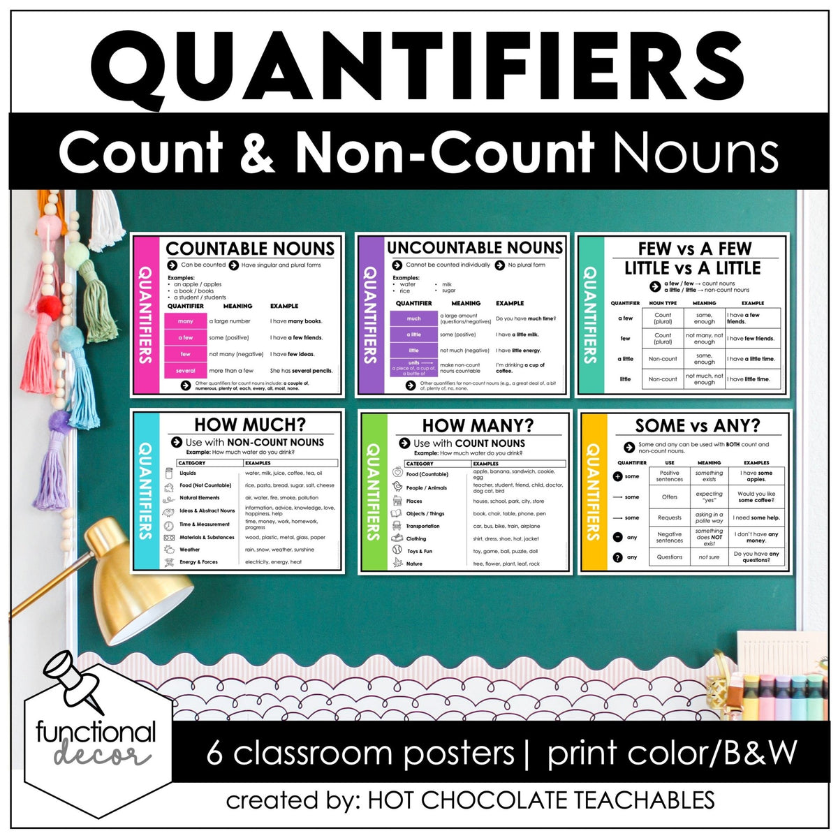 Count And Non Count Quantifiers Worksheet.pdf Quantifiers & Count Noncount Nouns Posters