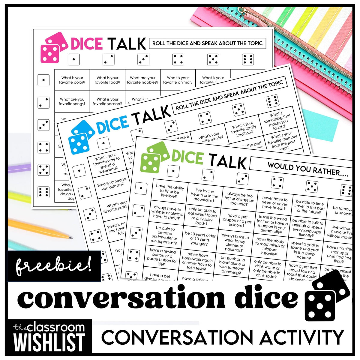 Talking Challenge Roll & Speak: Dice Conversation Game | Fun Speaking Activity