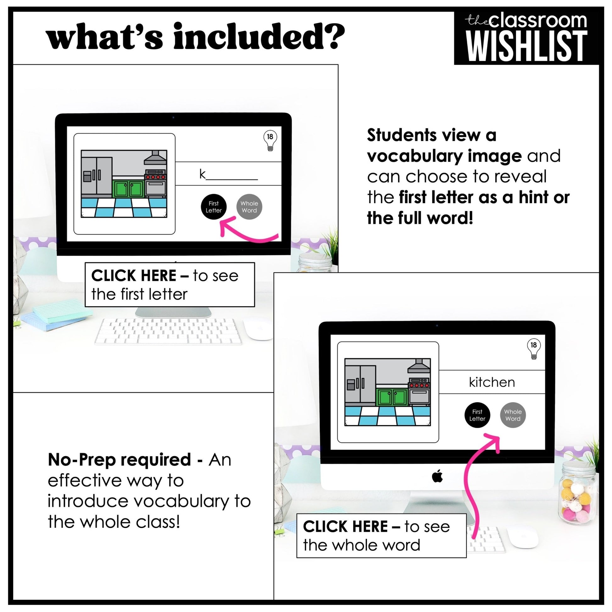 Rooms & Furniture Vocabulary Flashcard Bundle | Print & Digital | ESL, EFL, ELL - Hot Chocolate Teachables