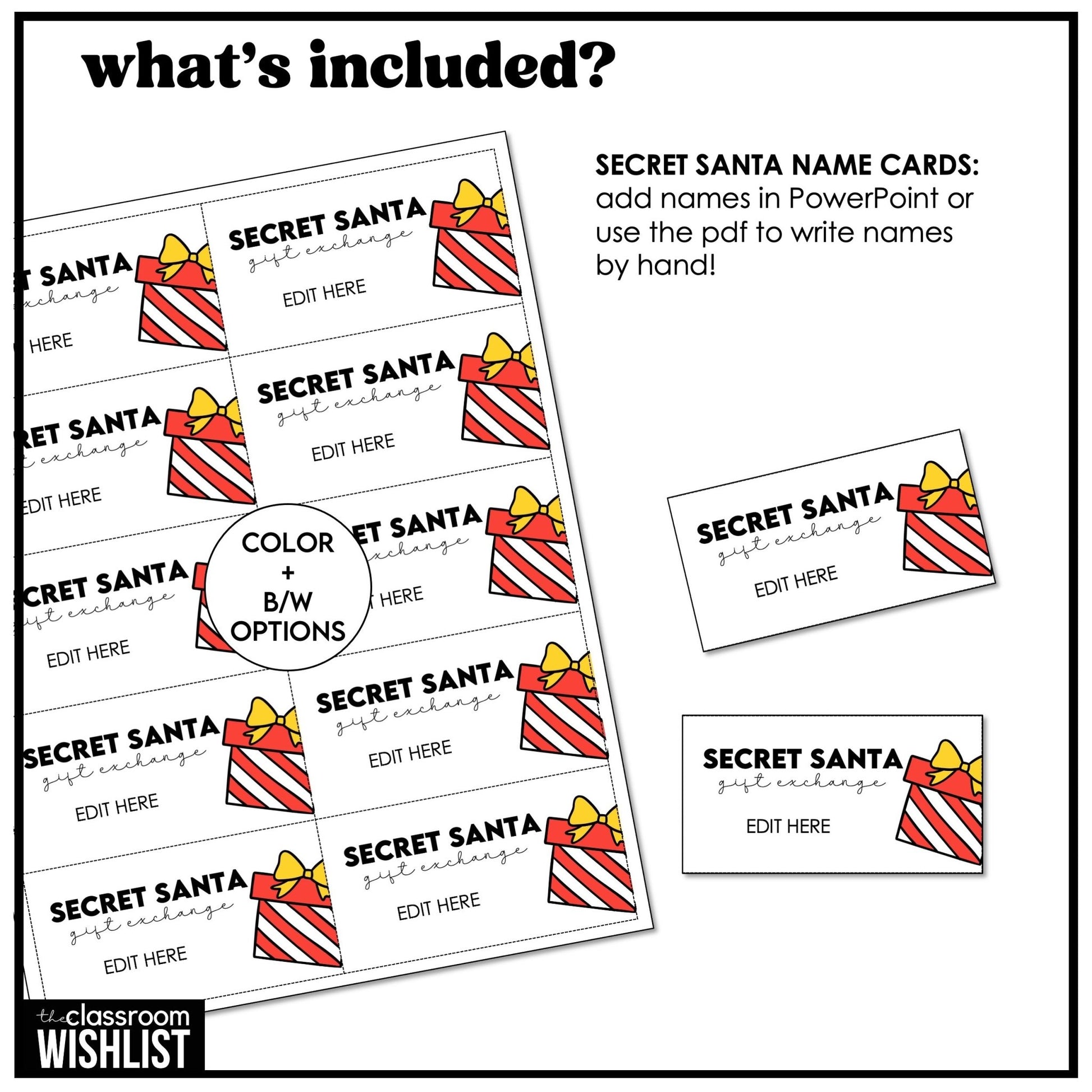 Secret Santa Template Letters