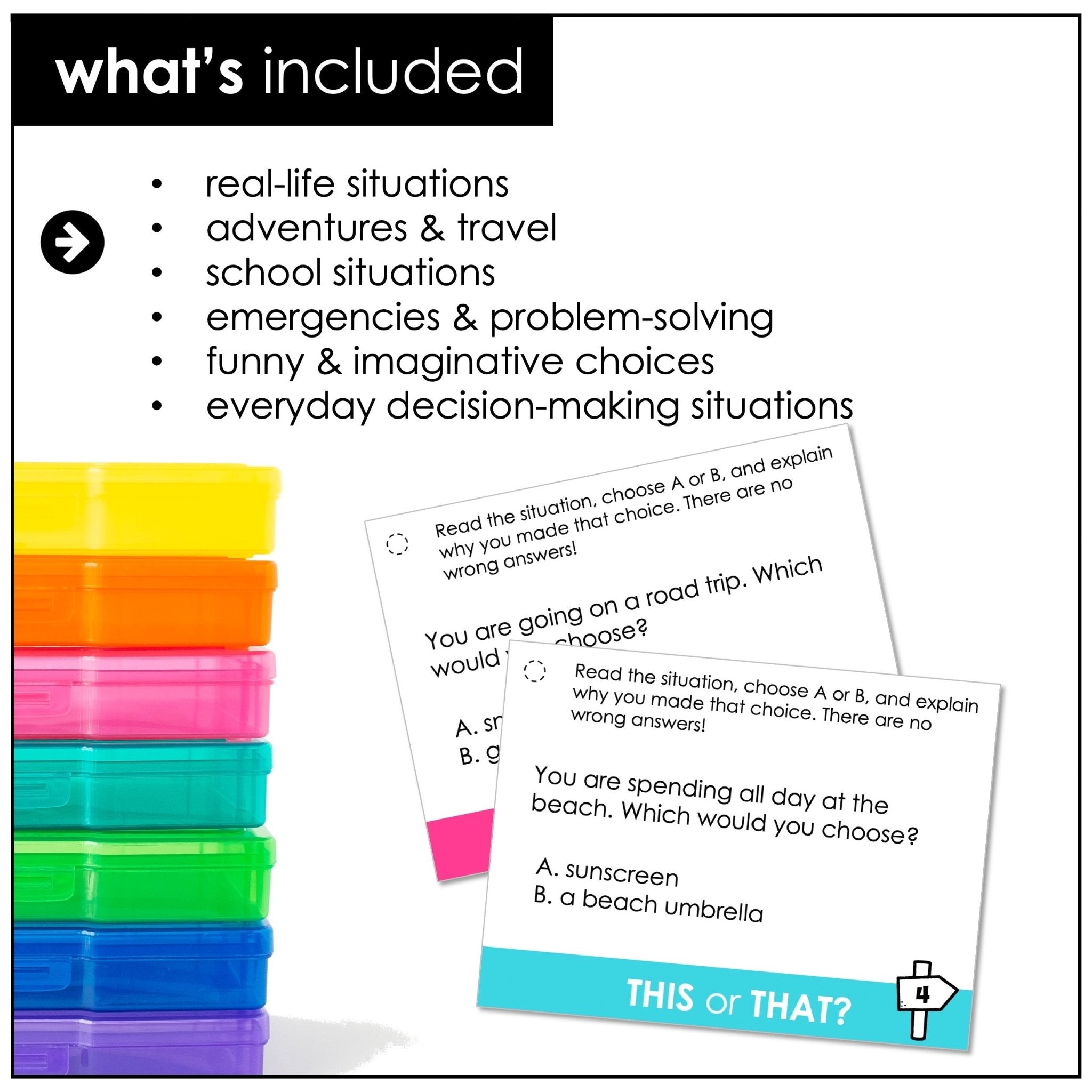 This or That? Speaking Task Cards – Critical Thinking & Decision - Making Activity - Hot Chocolate Teachables