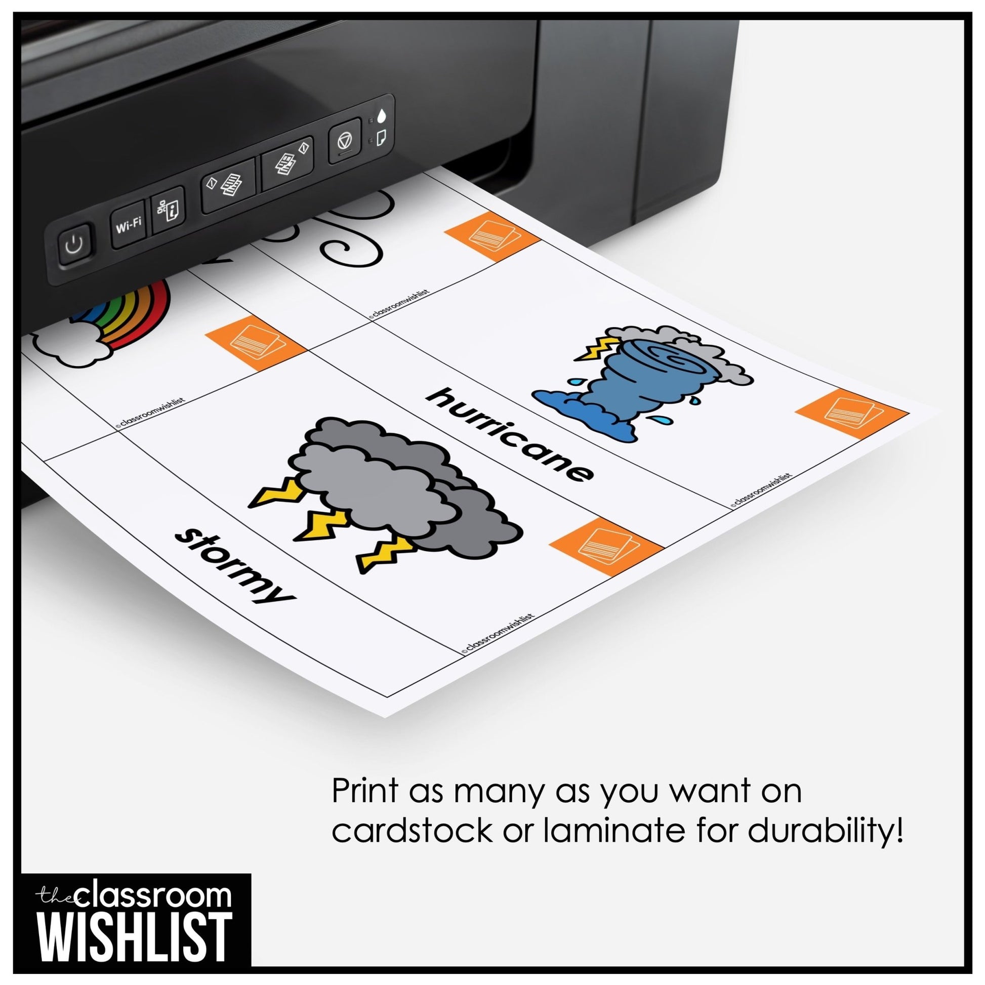 Weather & Seasons Bundle | Digital + Print Flash Cards & Picture Dictionary - Hot Chocolate Teachables