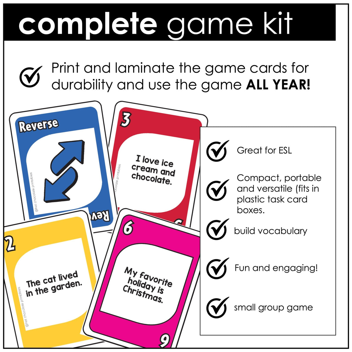 What's the question? Word Order in Questions Card Game